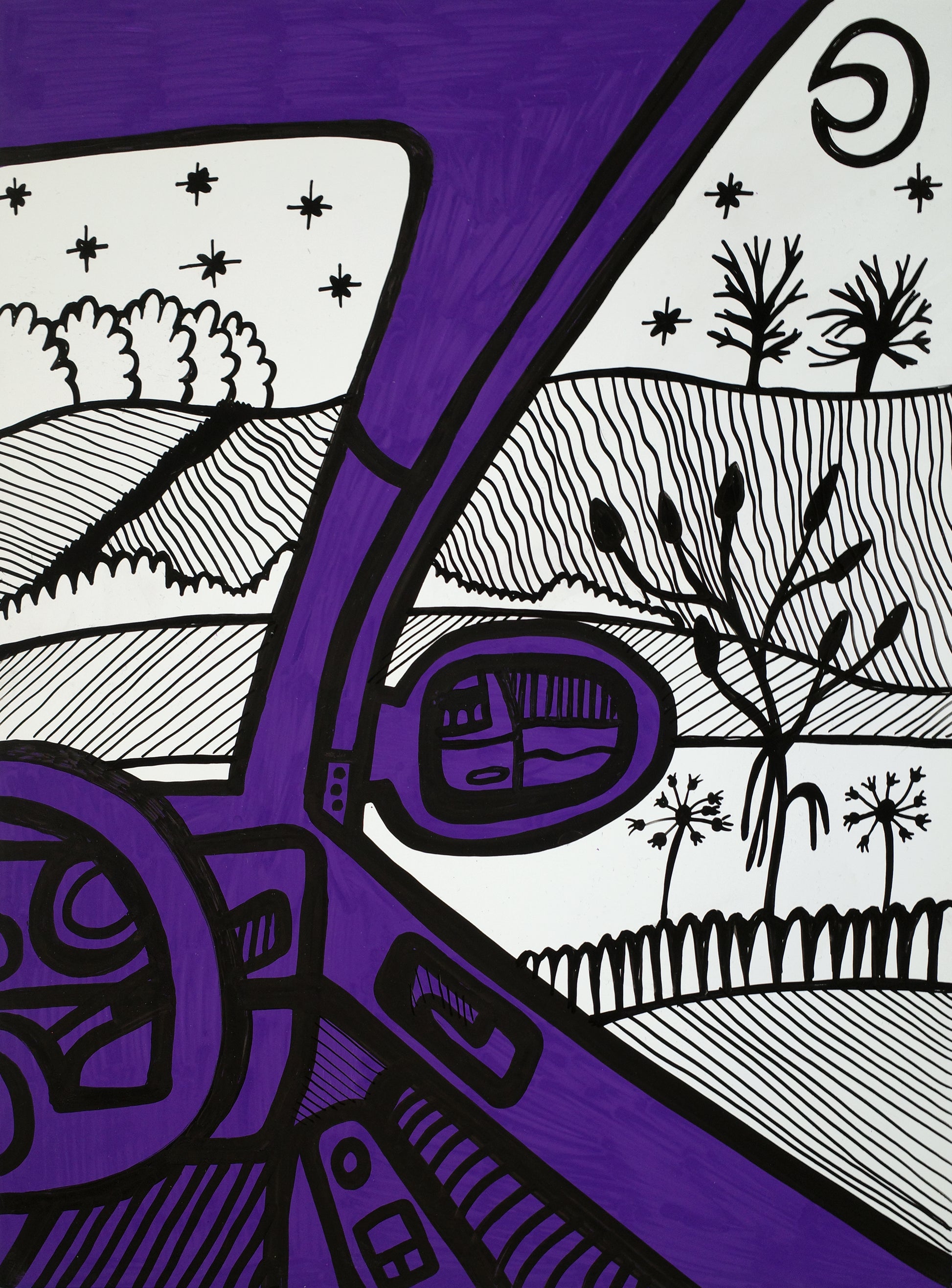 Parked Up (Cliddesden) - Original artwork