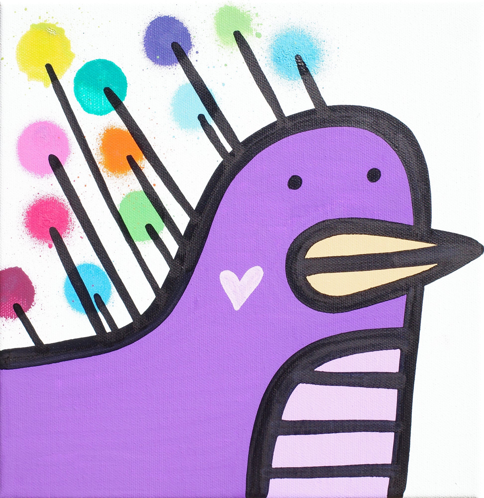 Jelly Bean Peacock - Original painting