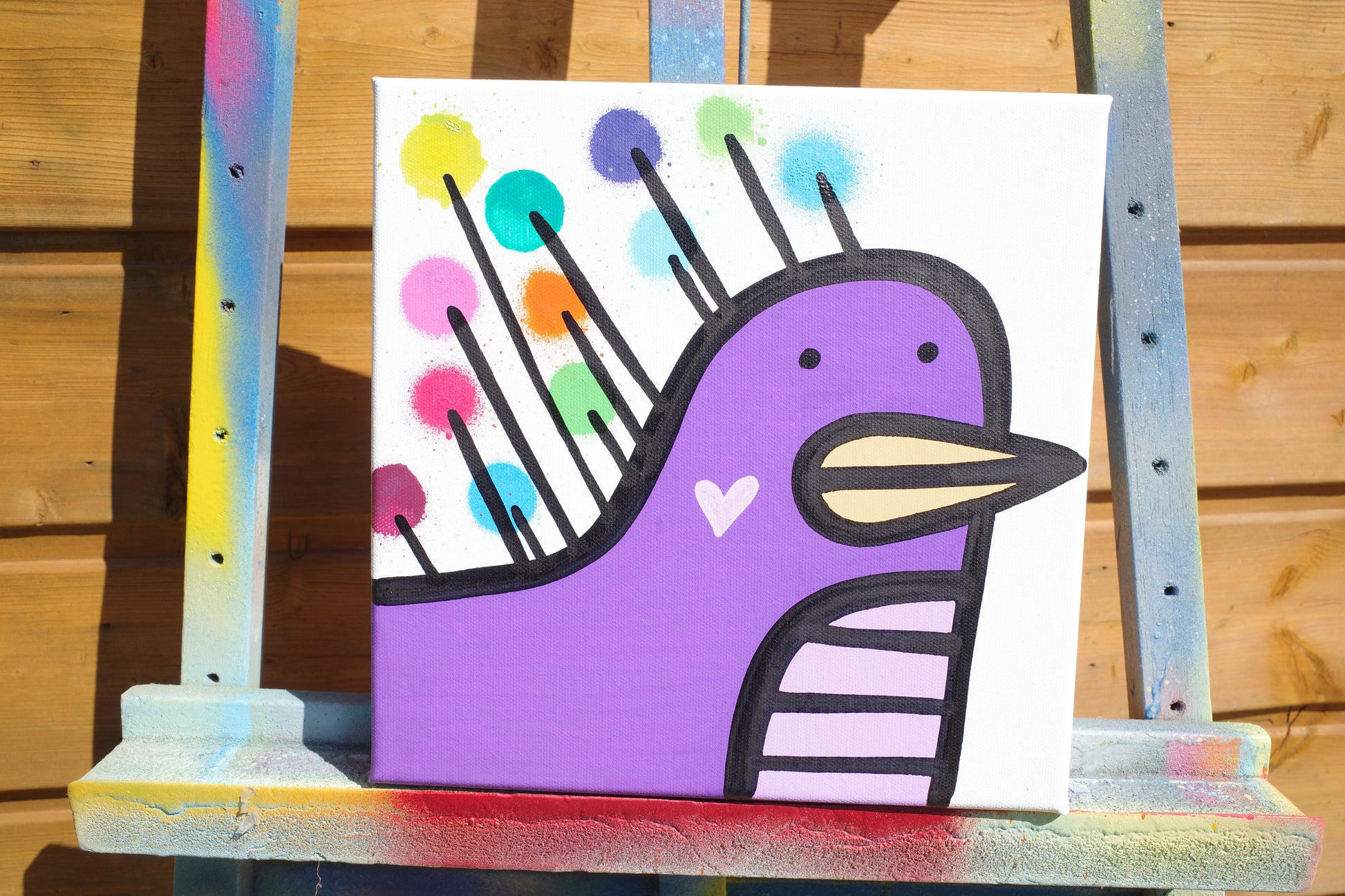 Jelly Bean Peacock - Original painting
