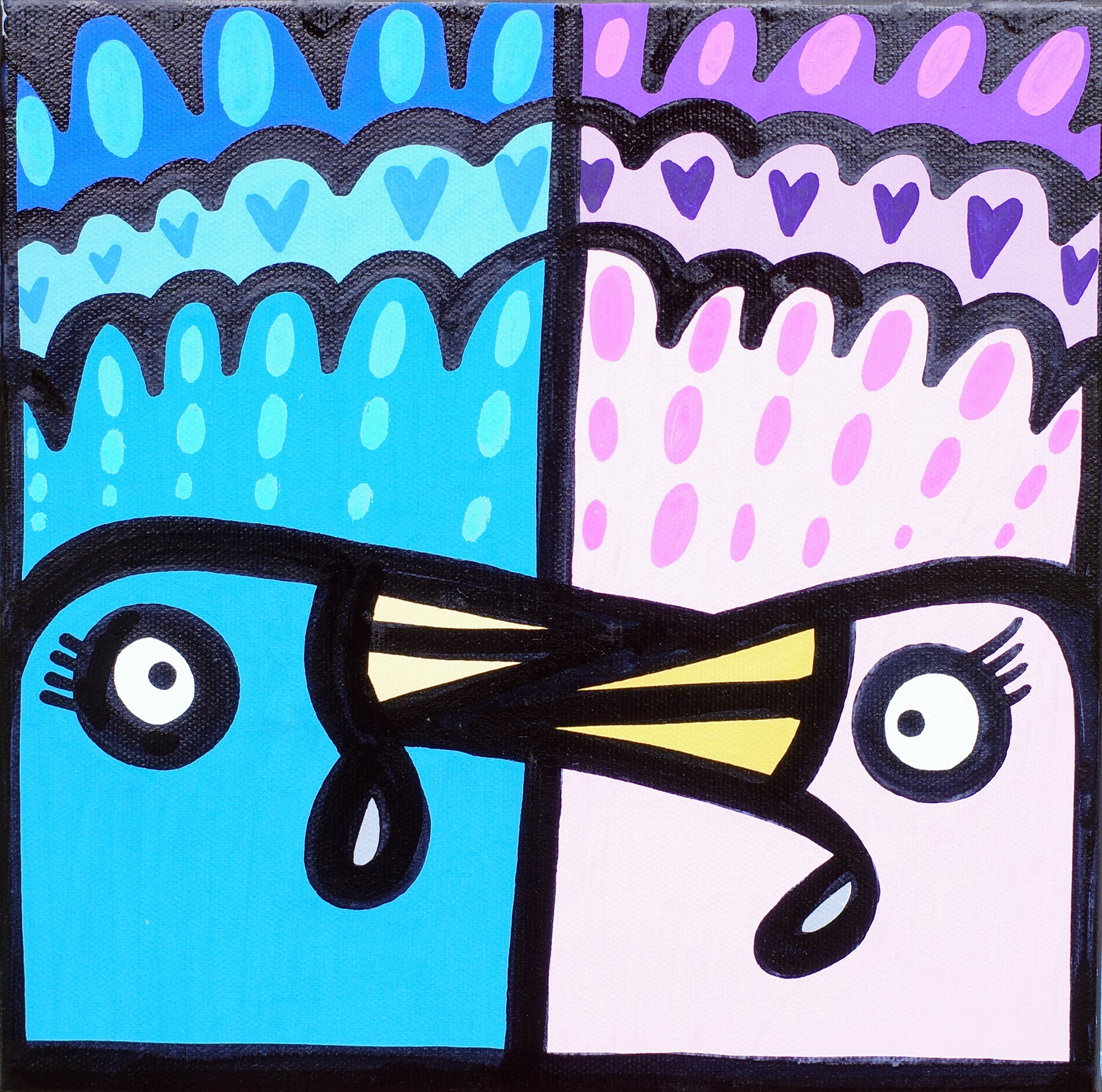 Peacock Love - Original painting