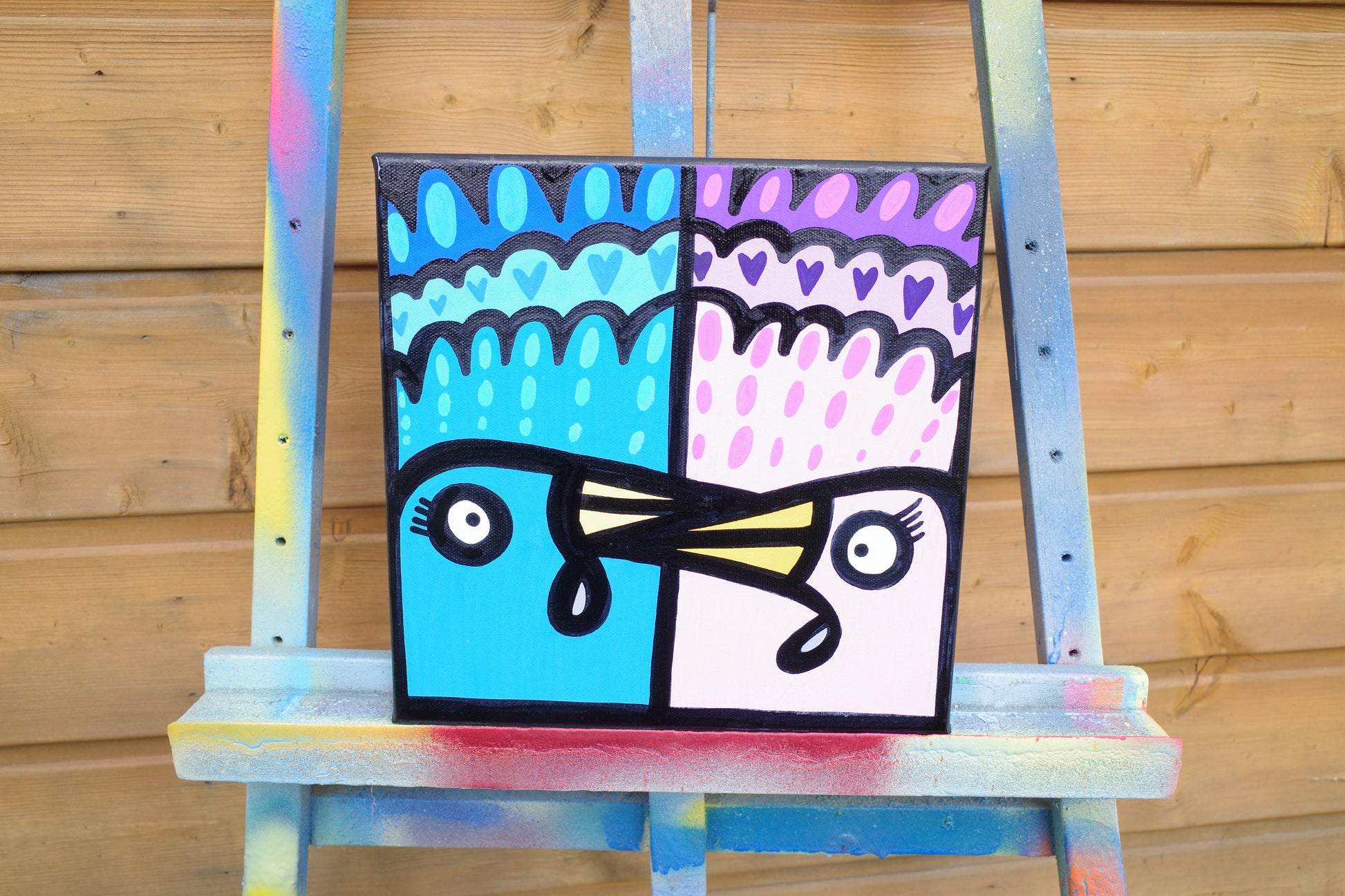 Peacock Love - Original painting
