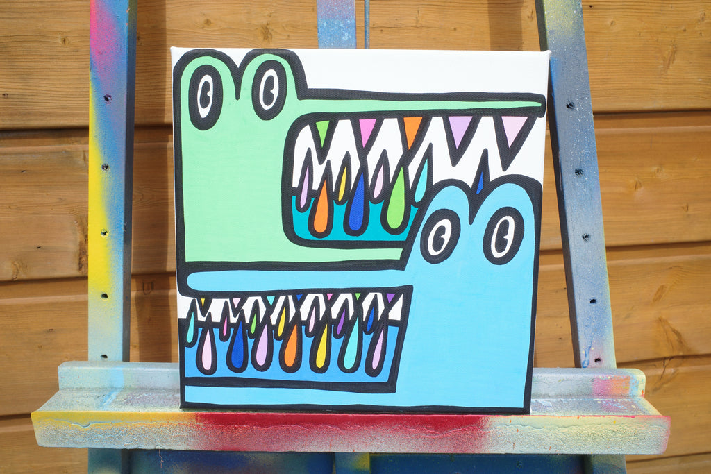 Gem Toothed Crocs - Original painting