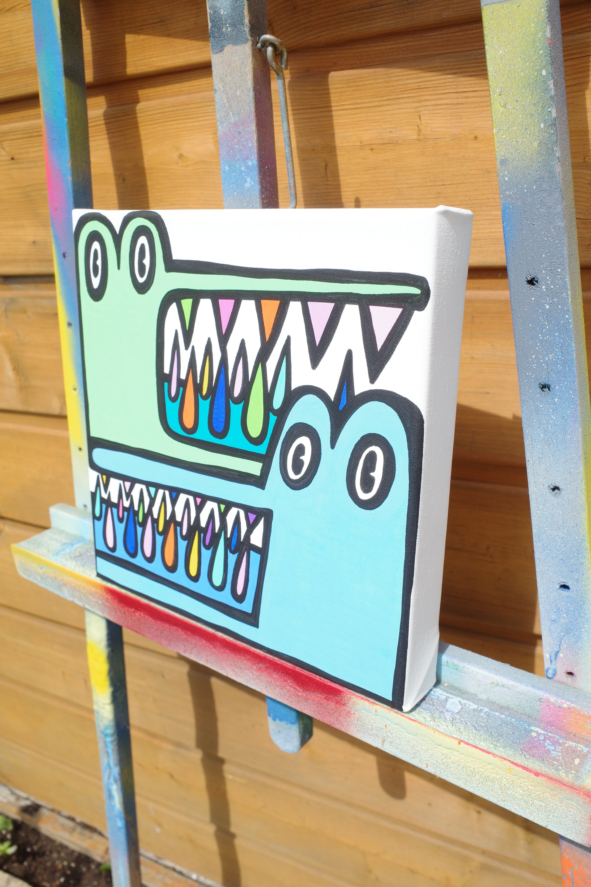 Gem Toothed Crocs - Original painting
