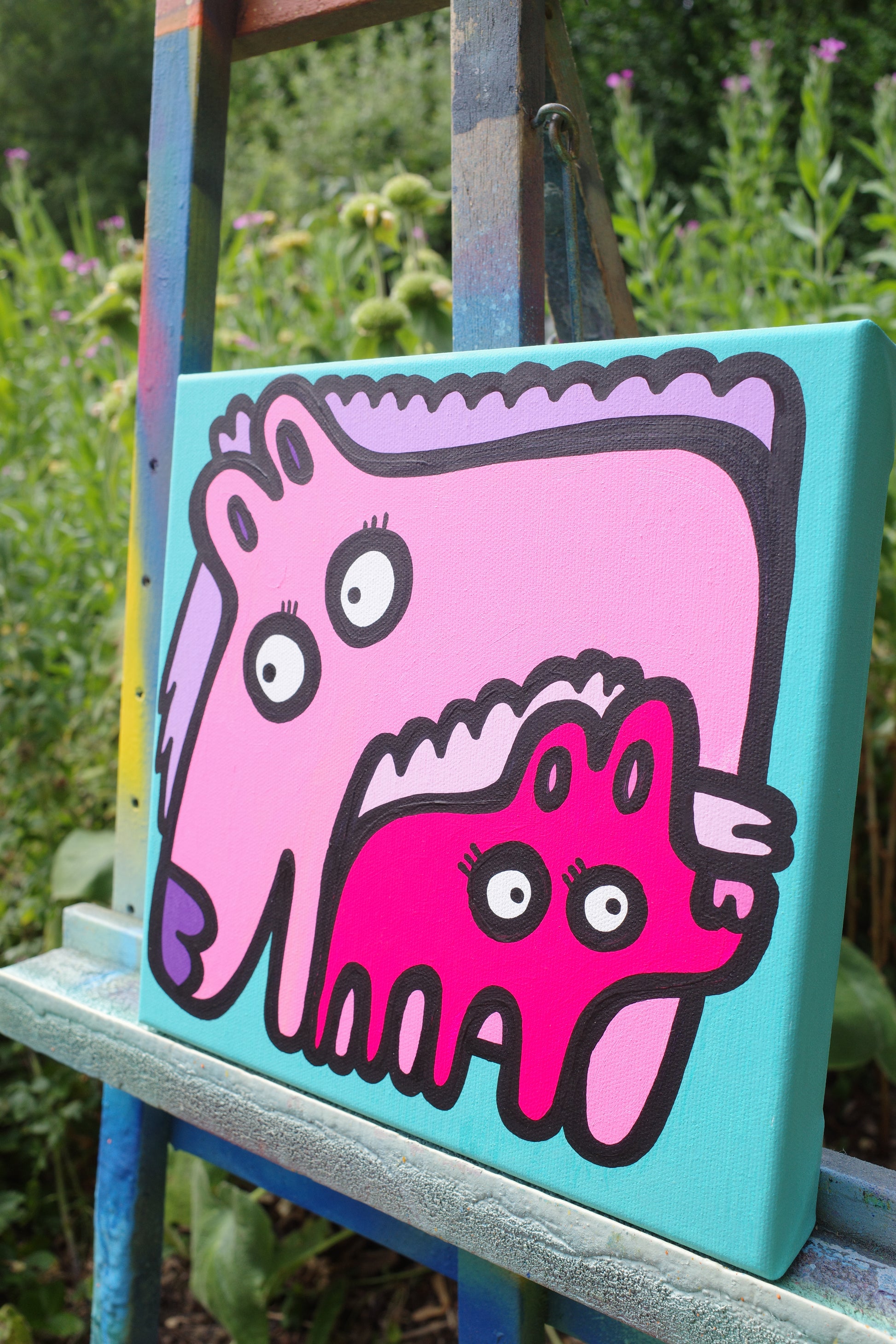 Mum & Young - Ponies - Original painting