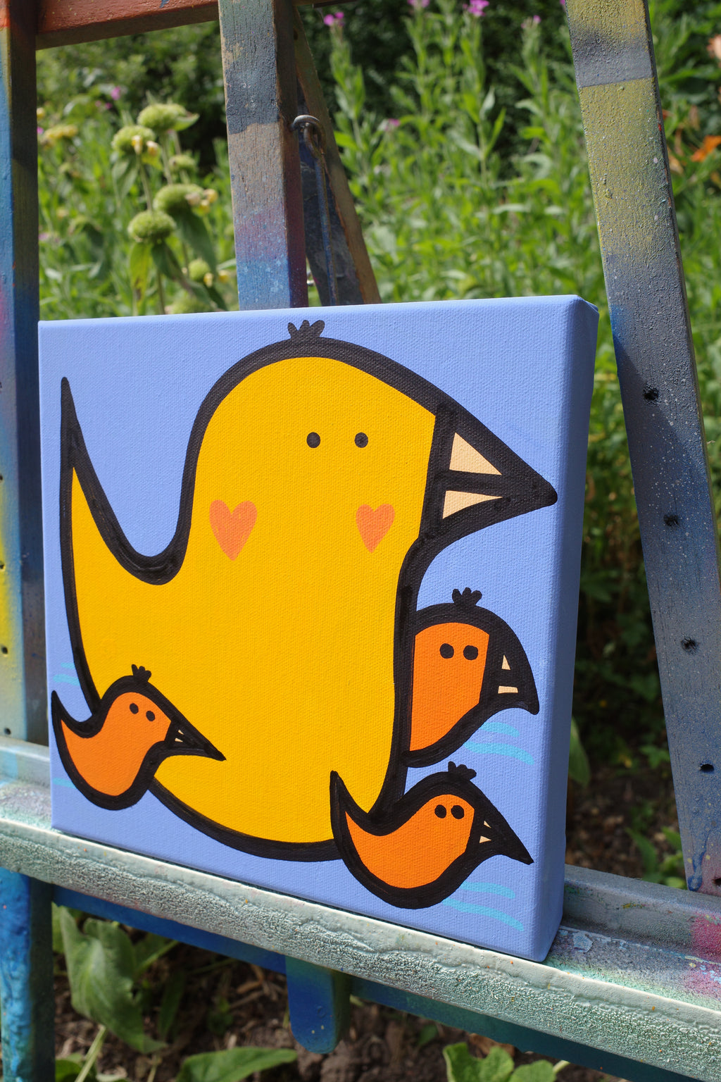 Mum & Young - Ducks - Original painting