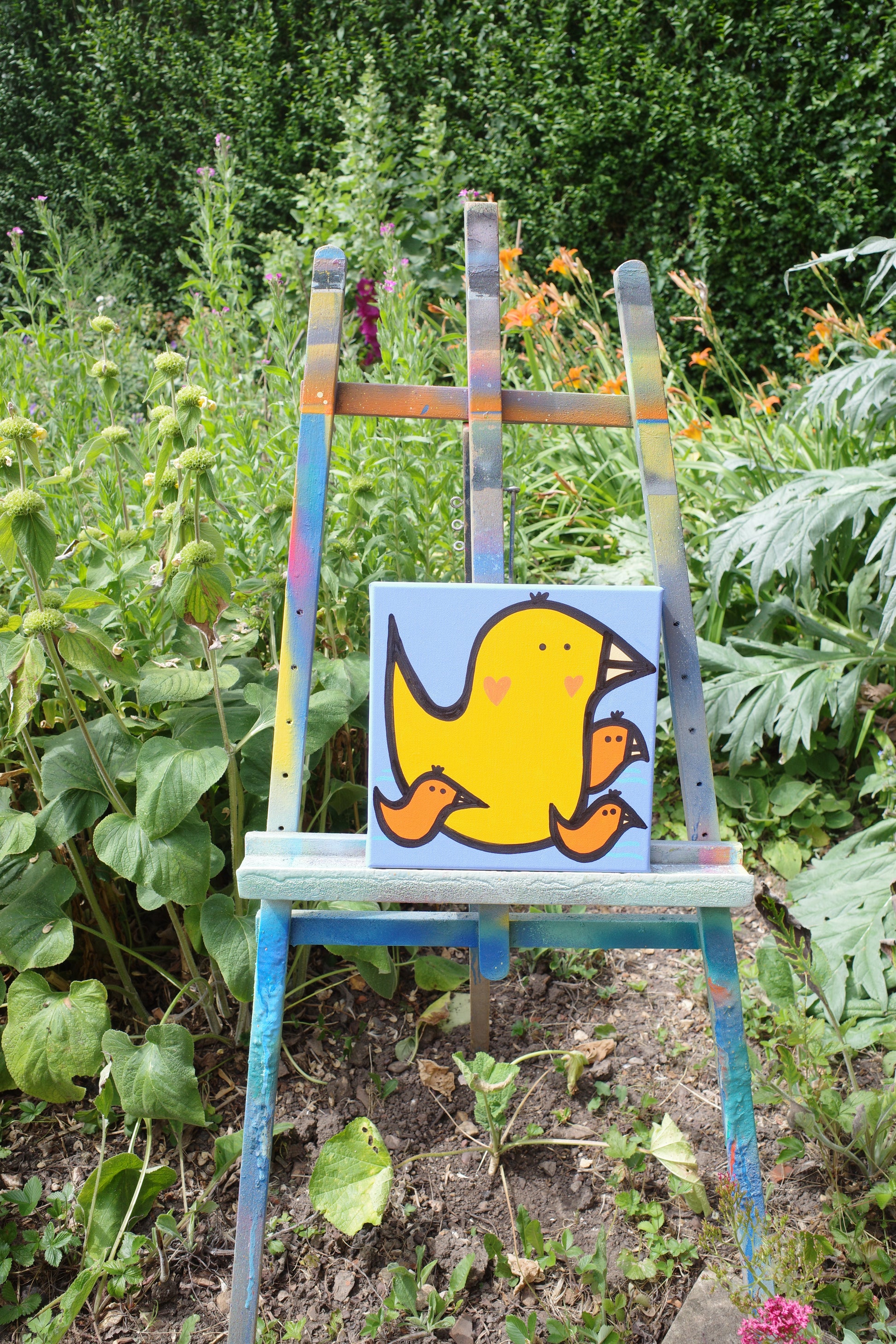 Mum & Young - Ducks - Original painting