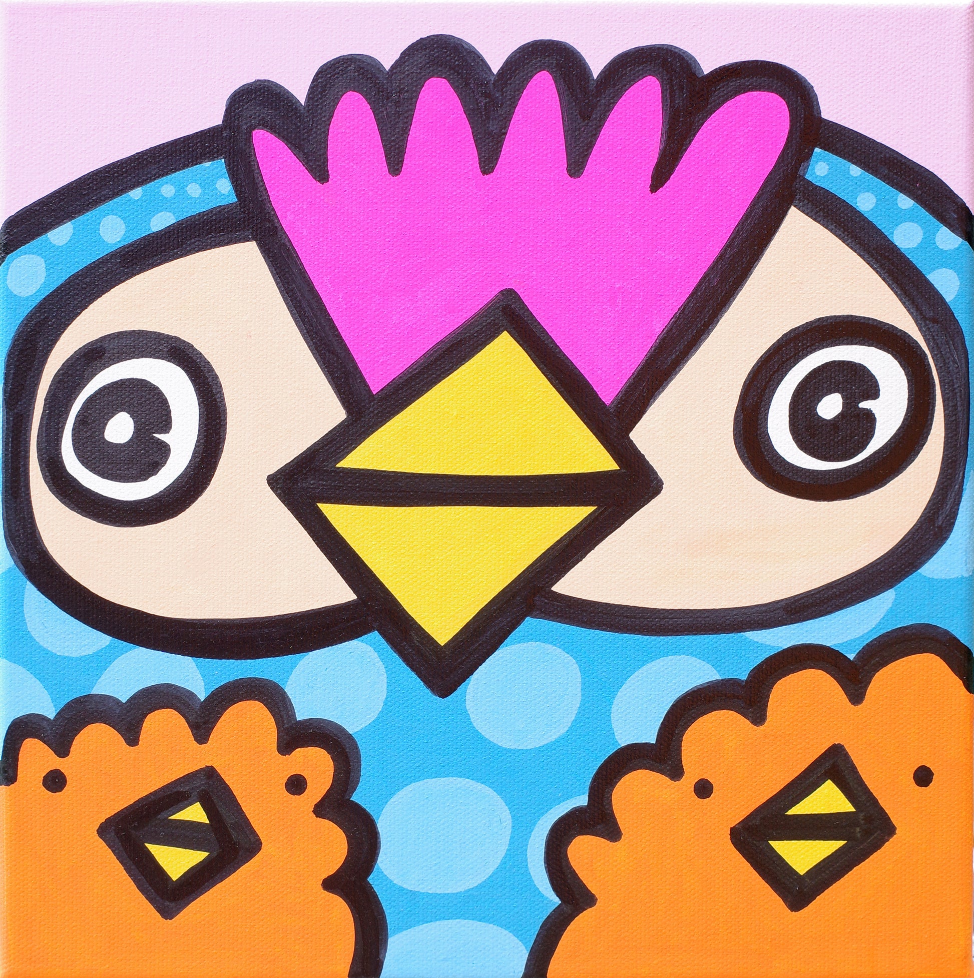 Chicken & Chicks - Original painting