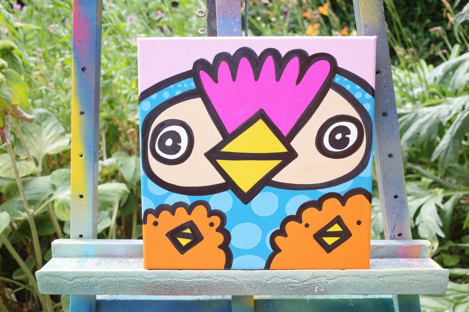 Chicken & Chicks - Original painting