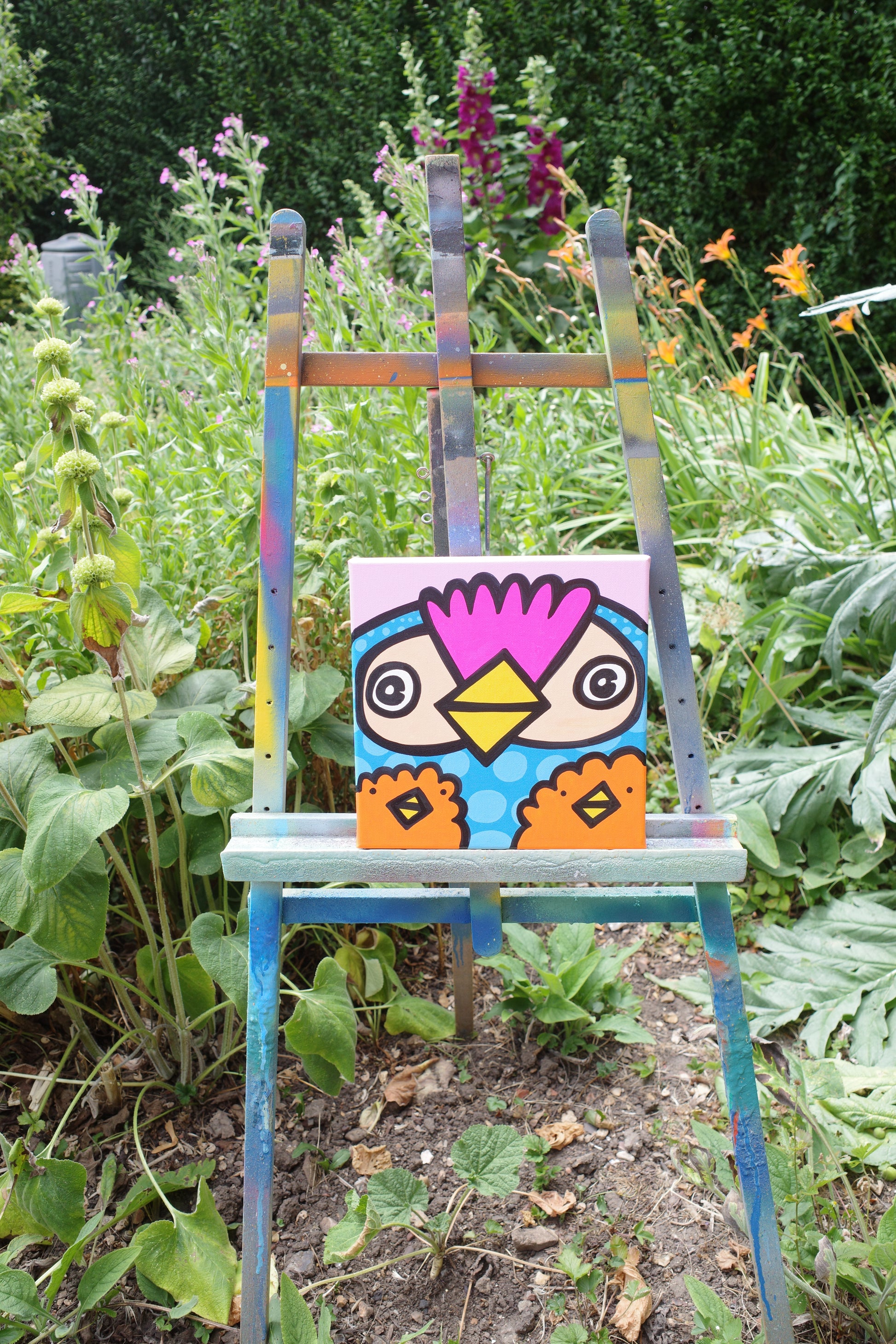 Chicken & Chicks - Original painting