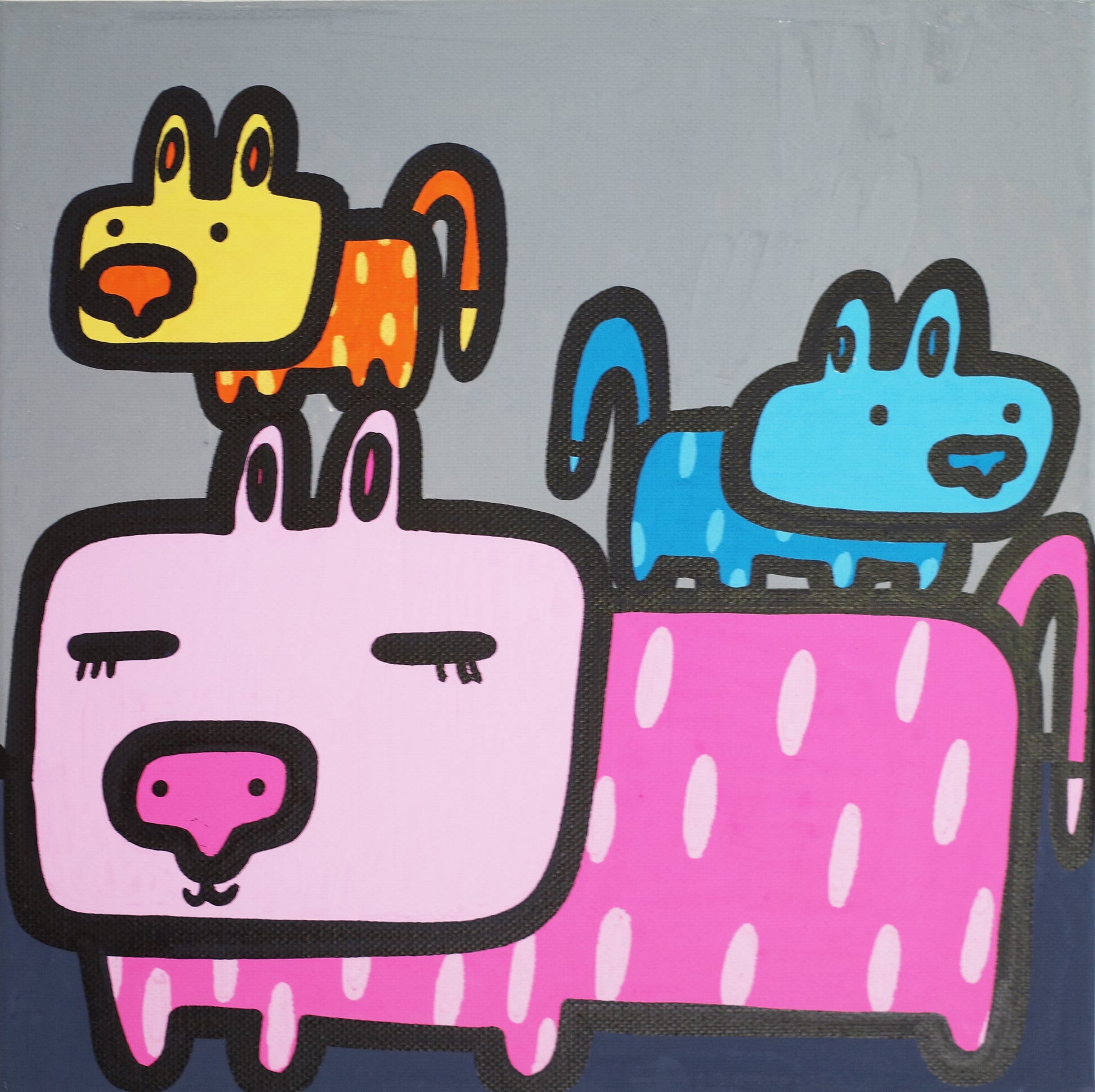 Cat & Kittens  - Original painting
