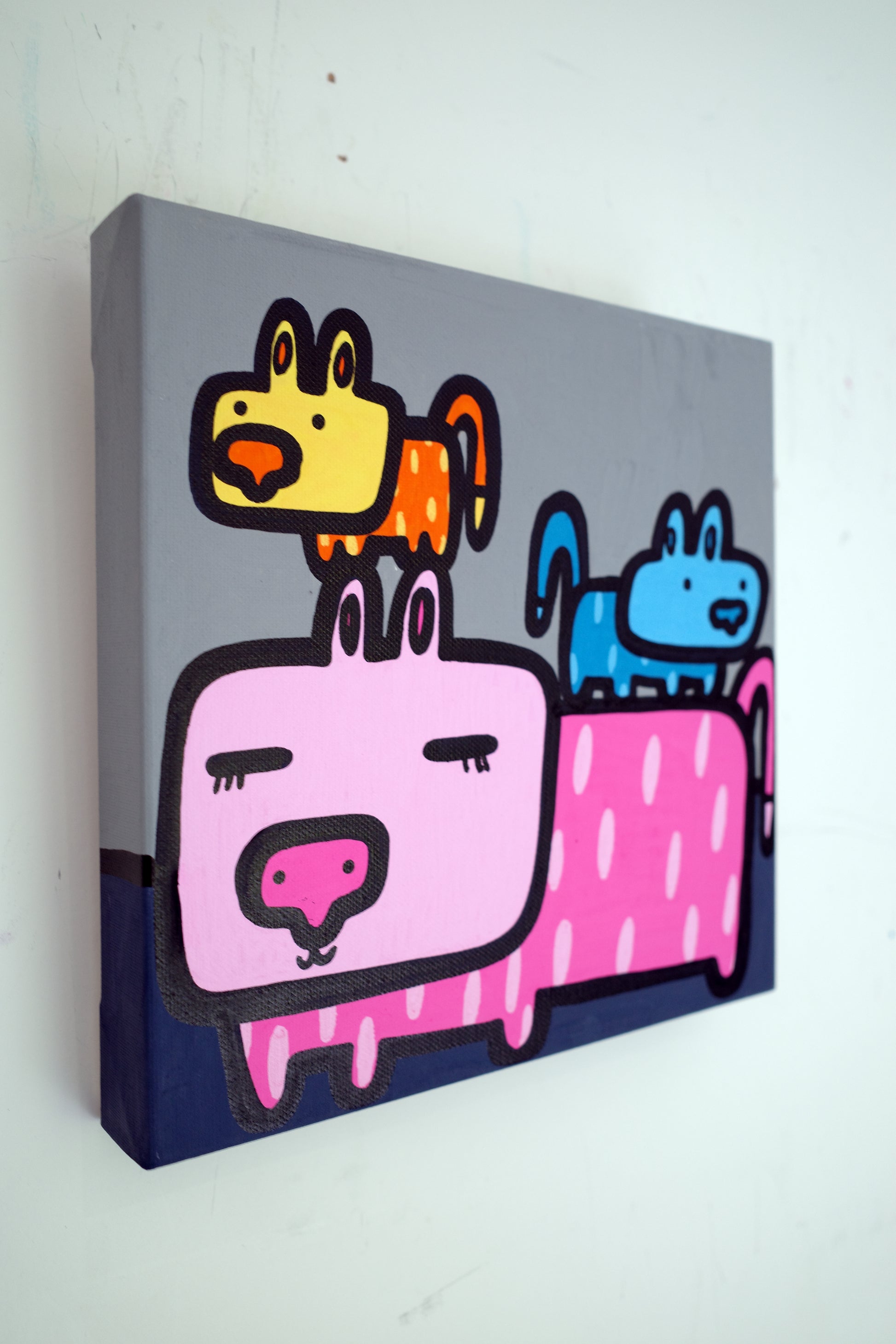 Cat & Kittens  - Original painting