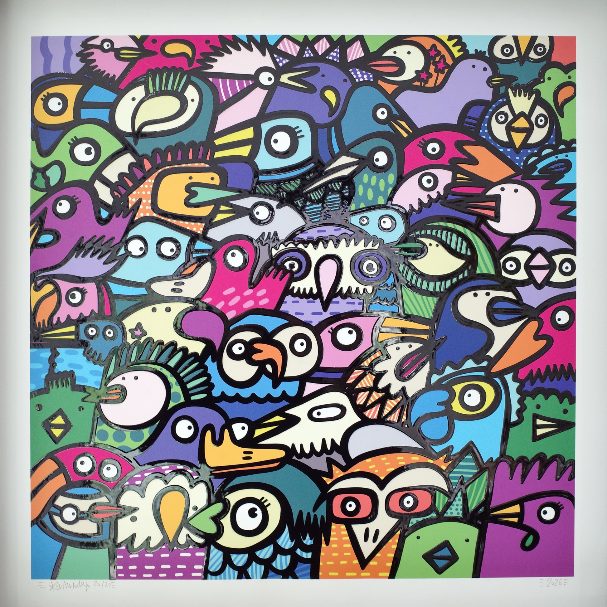 All The Birds - Textured Giclee Print