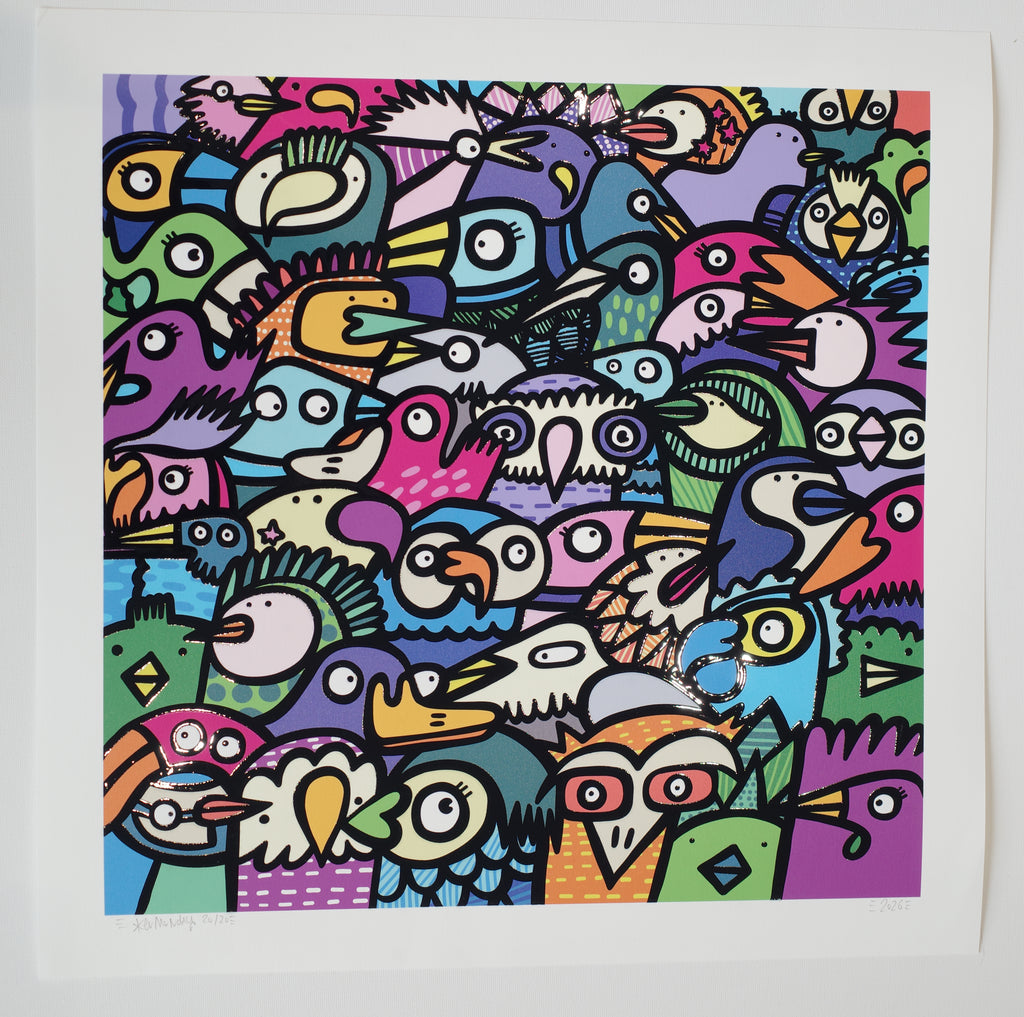 All The Birds - Textured Giclee Print