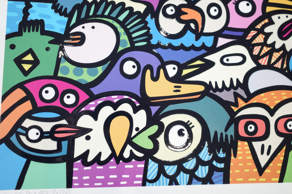 All The Birds - Textured Giclee Print