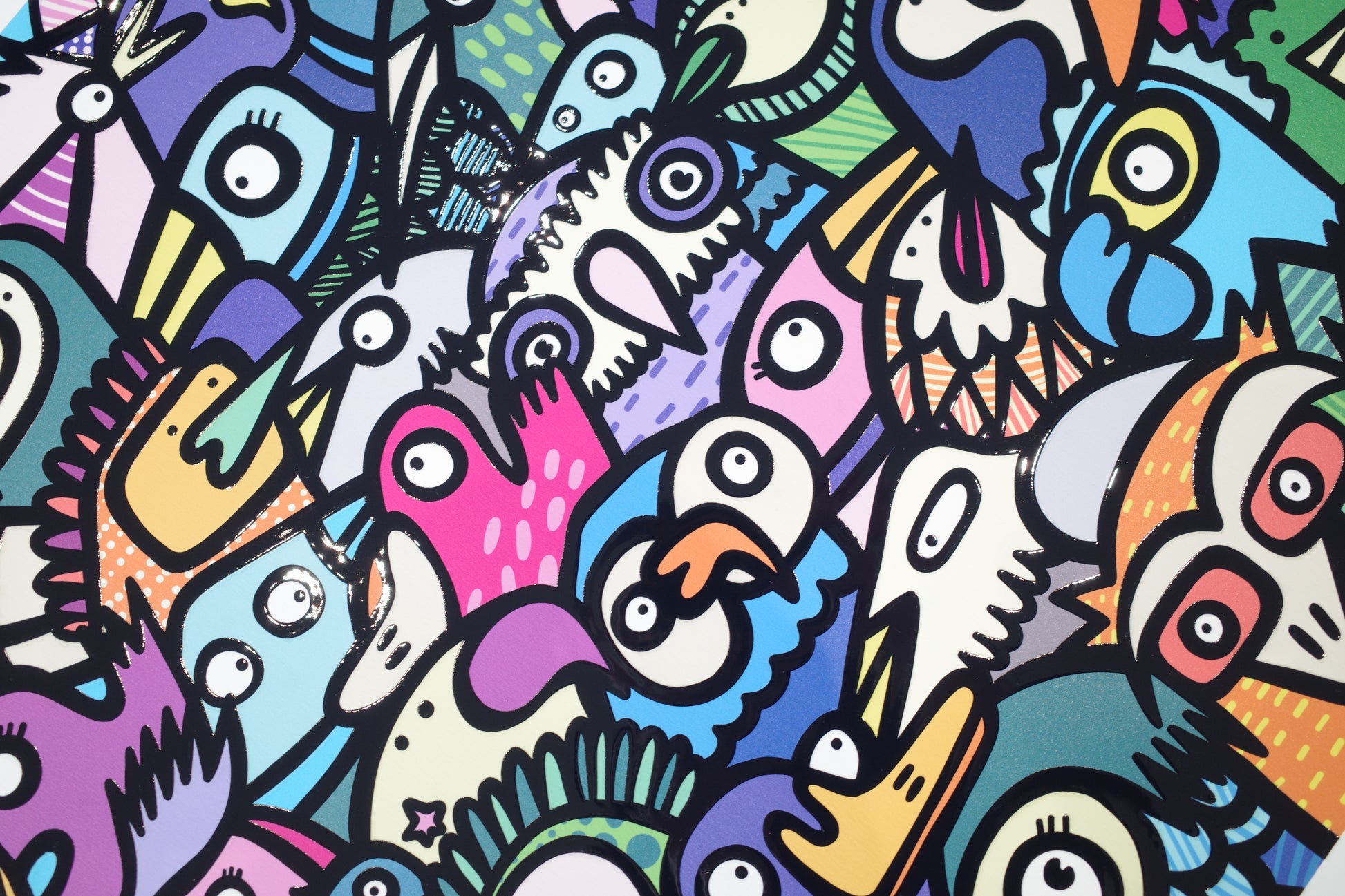 All The Birds - Textured Giclee Print