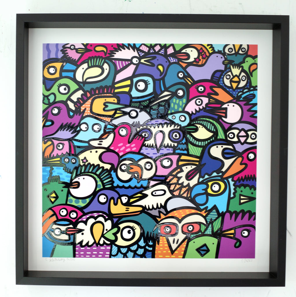 All The Birds - Textured Giclee Print