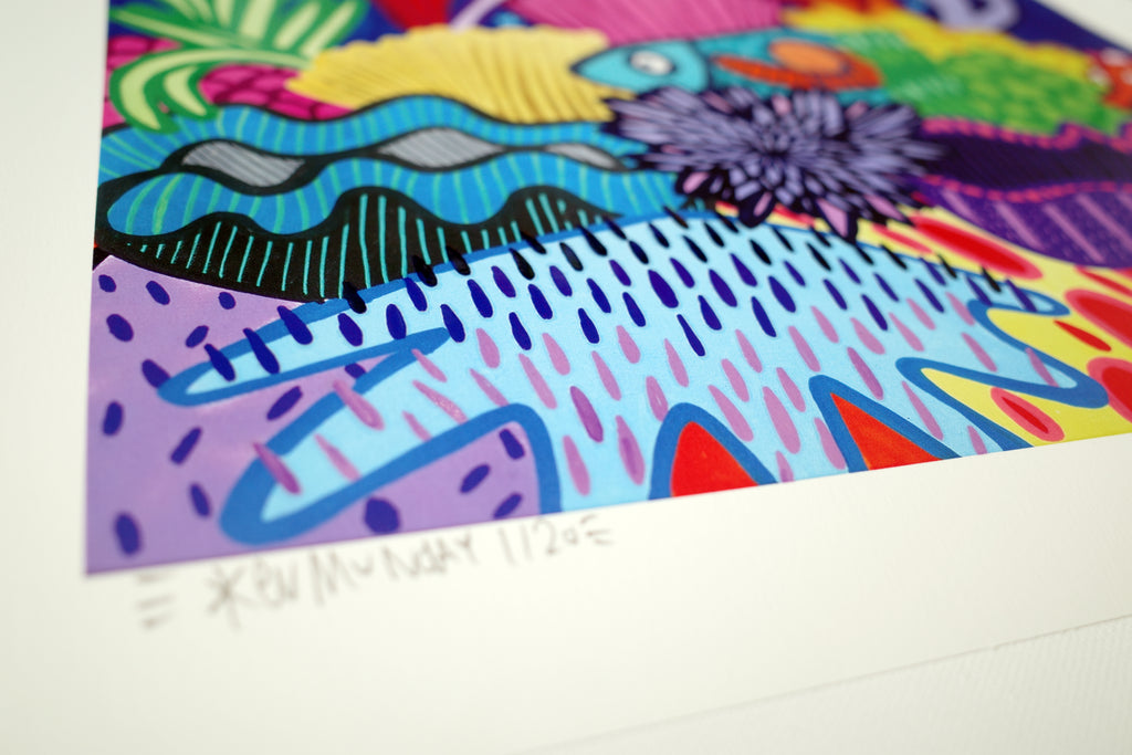 Starlit Reef - Textured Giclee Print