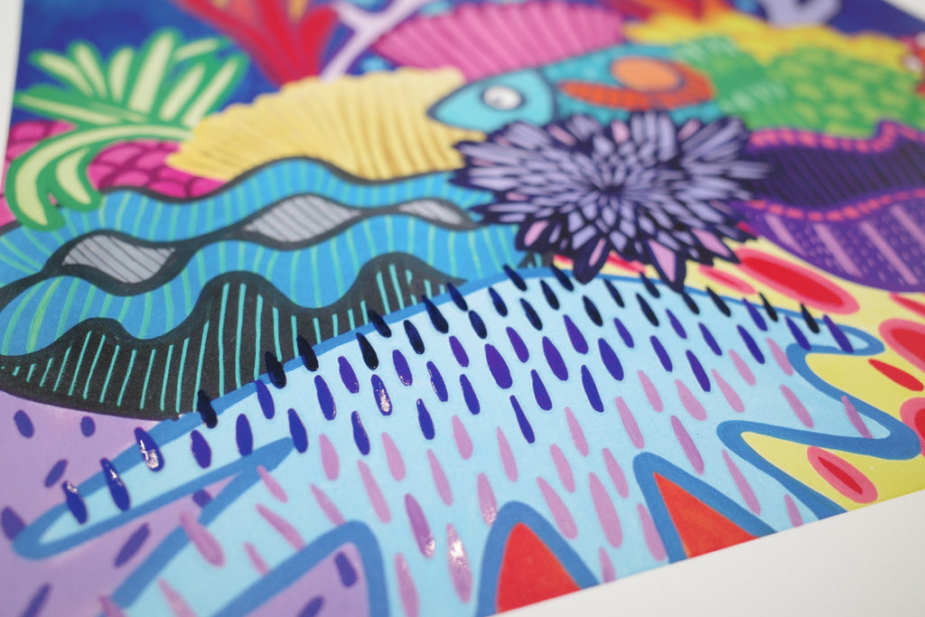 Starlit Reef - Textured Giclee Print