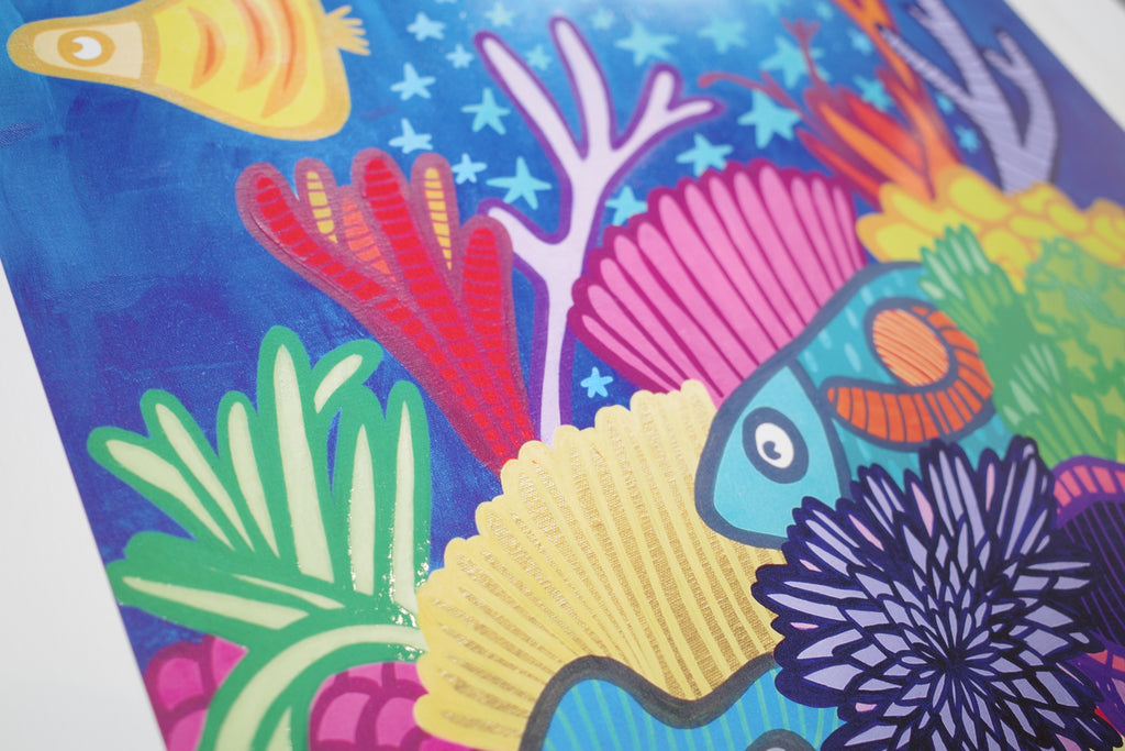 Starlit Reef - Textured Giclee Print