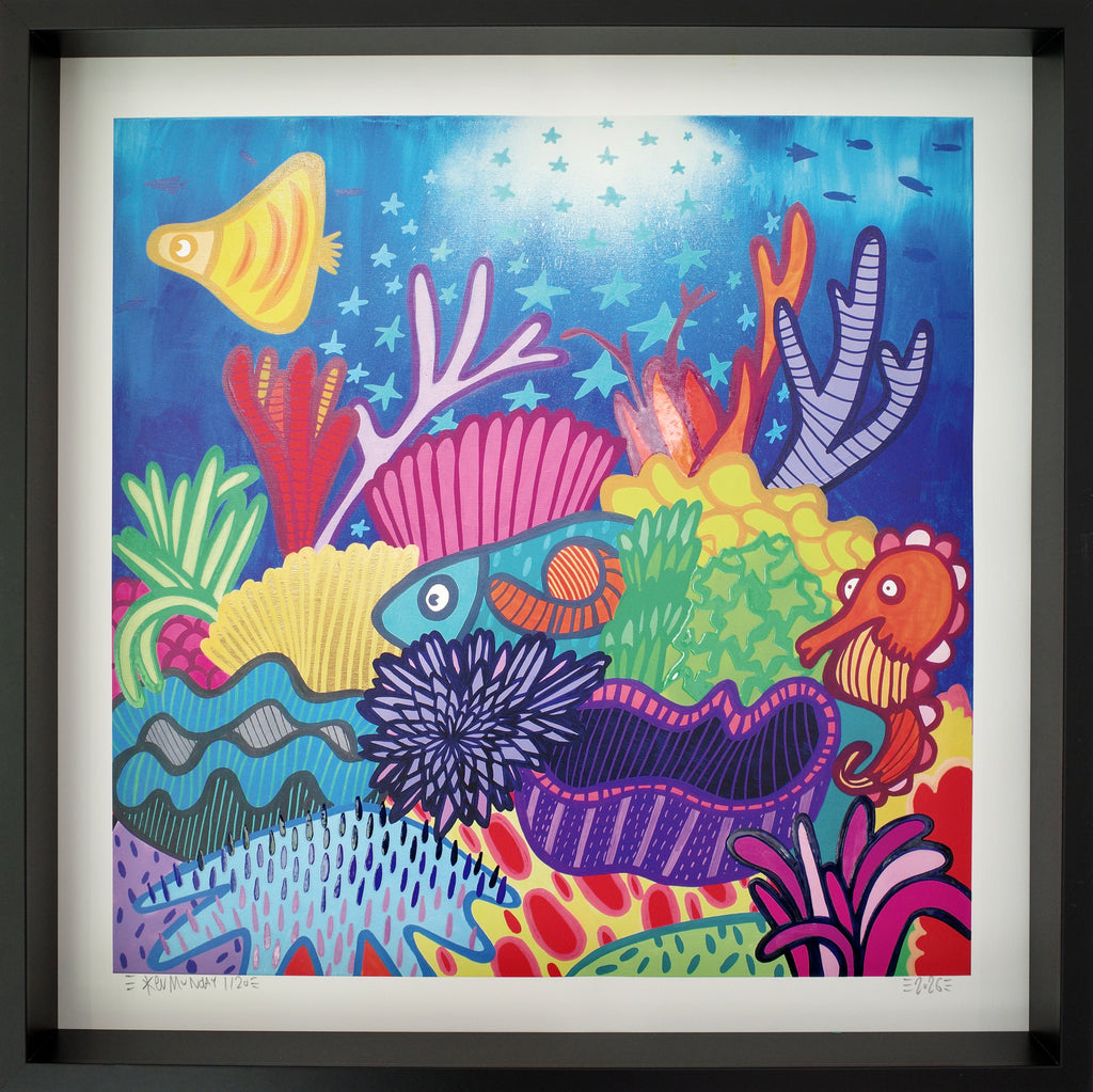 Starlit Reef - Textured Giclee Print
