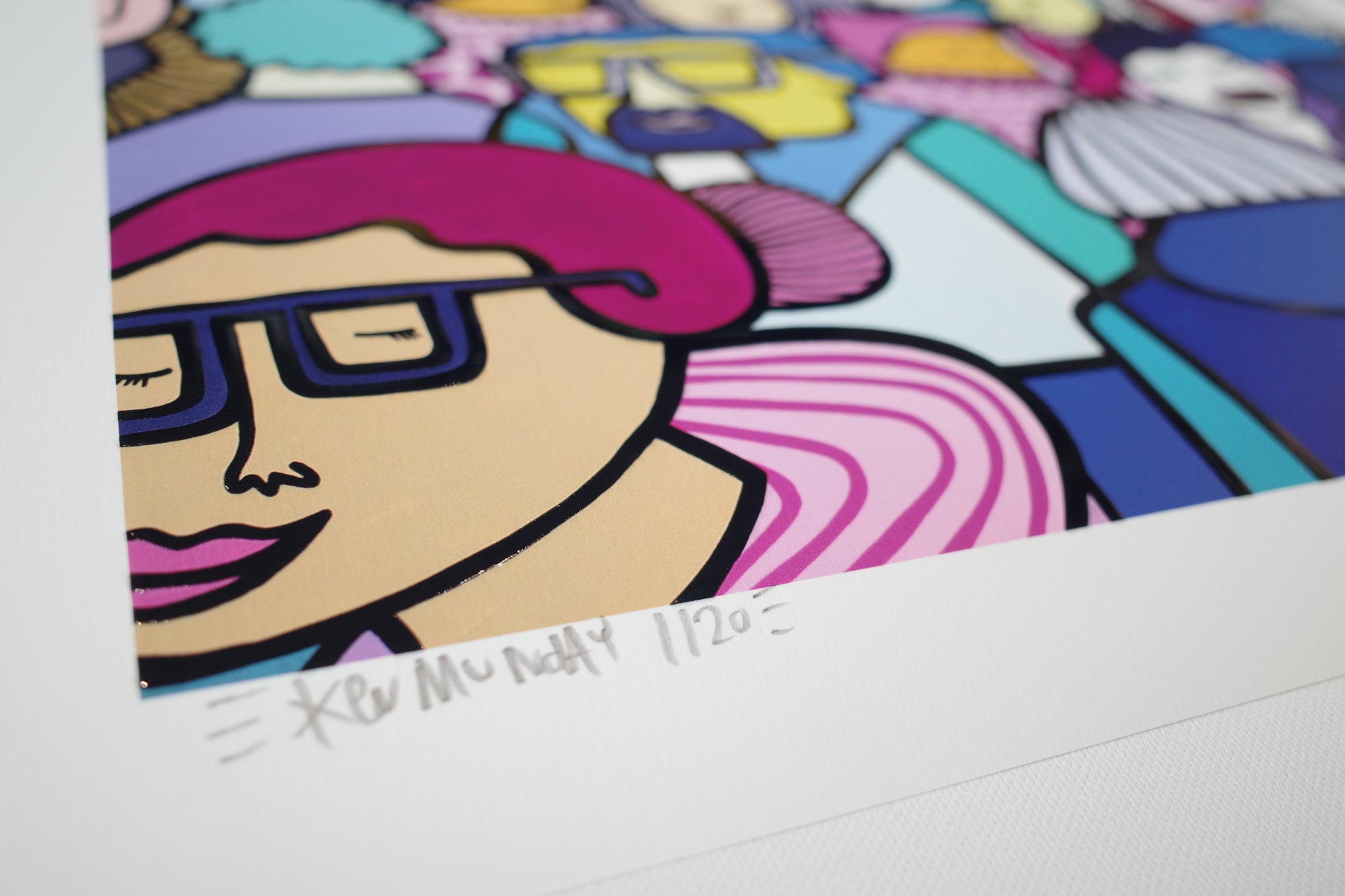 Happy To Be Here - Textured Giclee Print