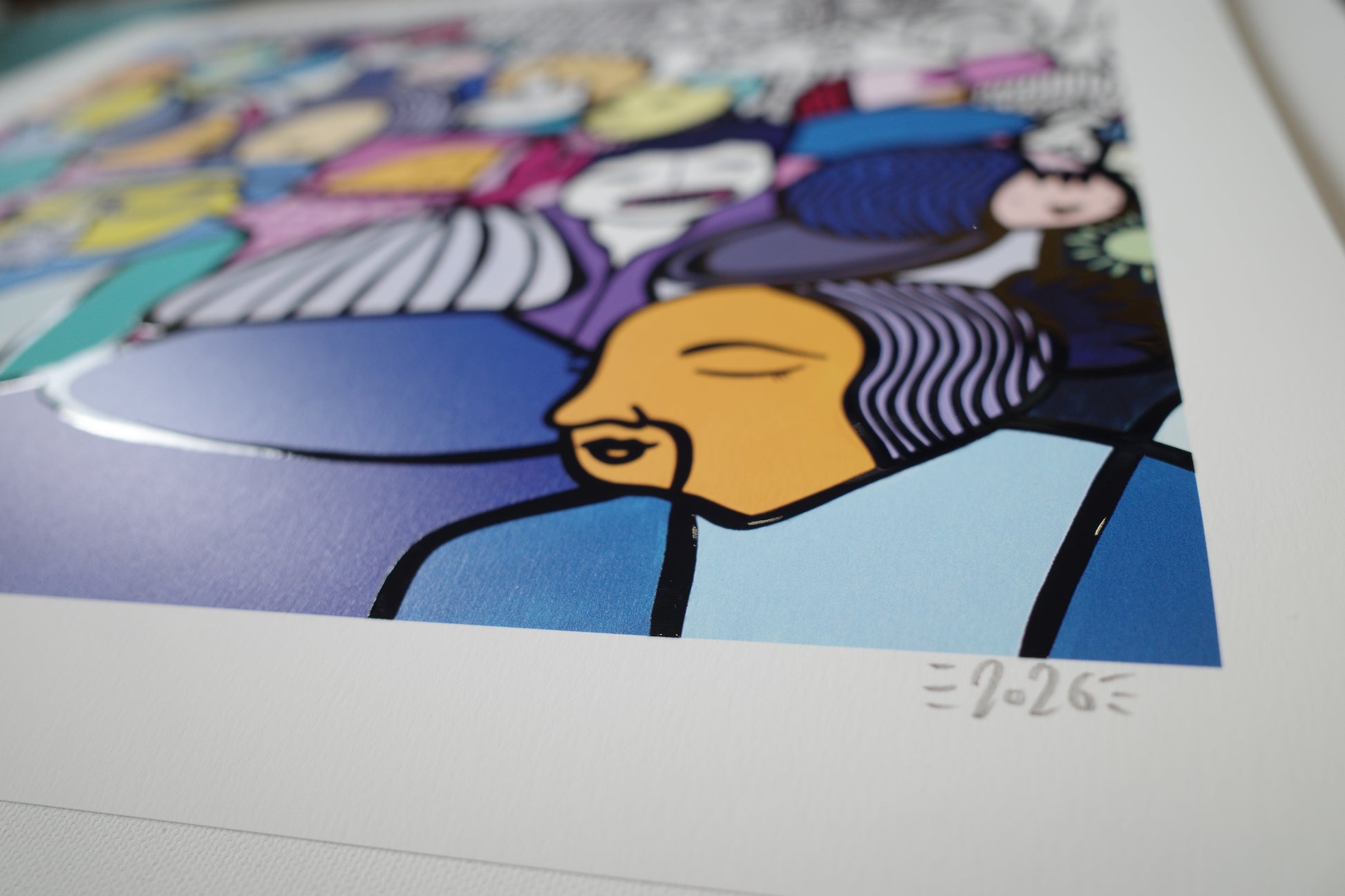 Happy To Be Here - Textured Giclee Print