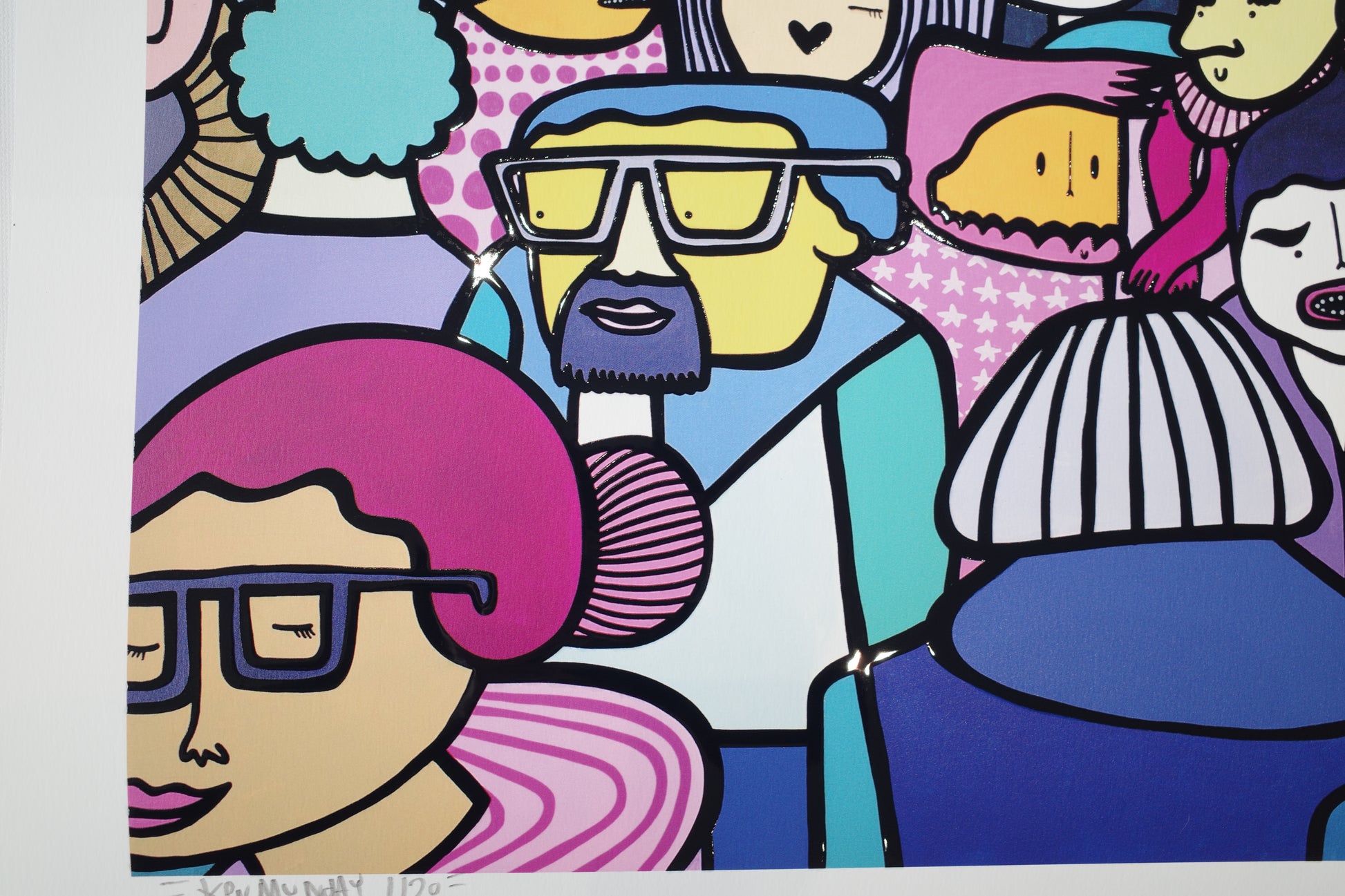 Happy To Be Here - Textured Giclee Print