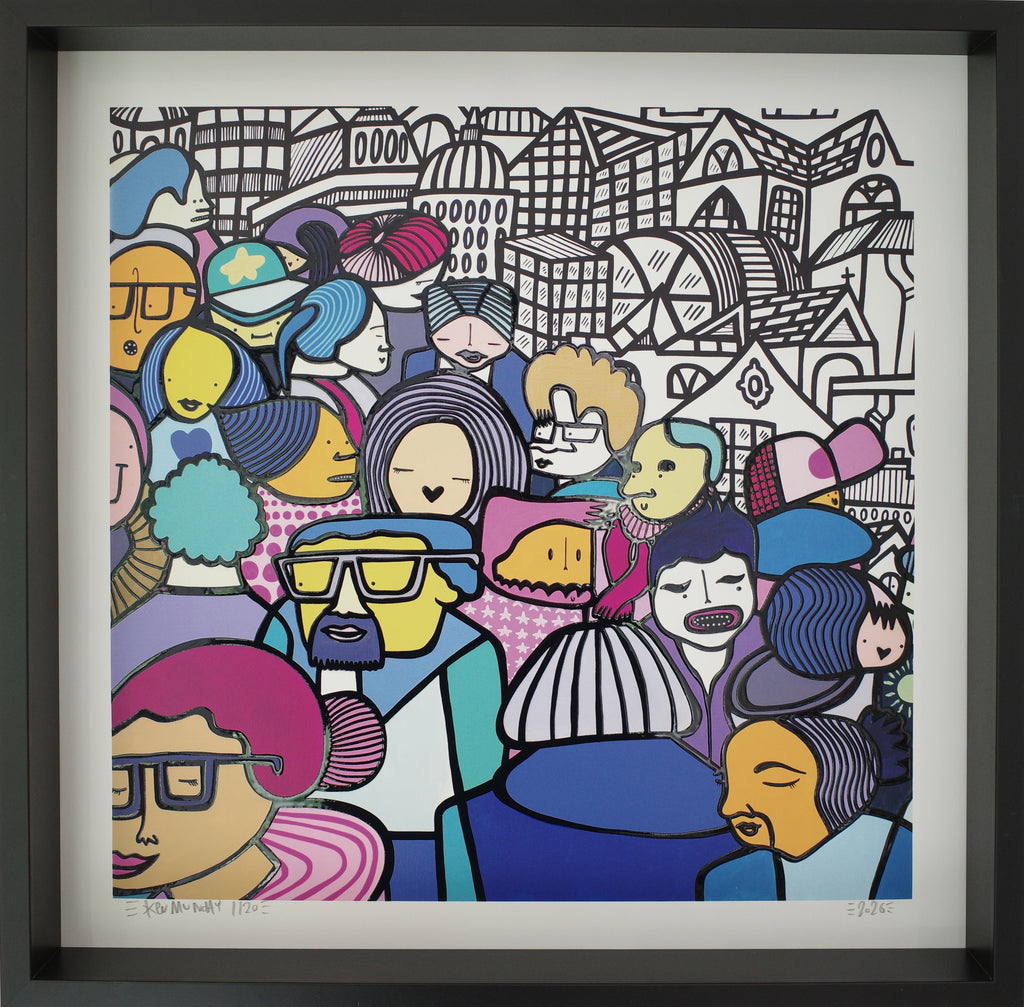 Happy To Be Here - Textured Giclee Print