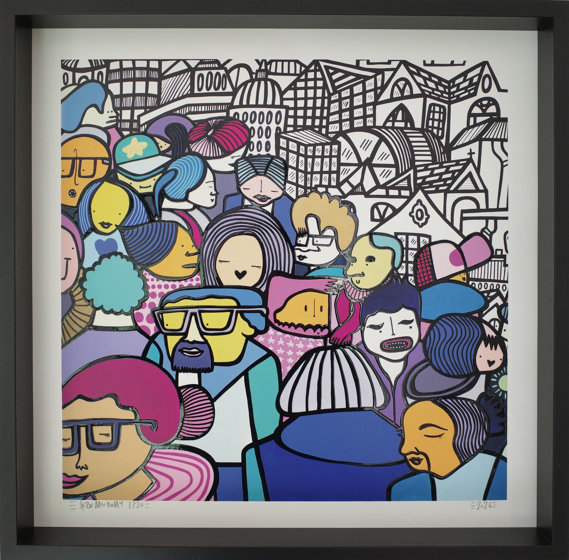 Happy To Be Here - Textured Giclee Print