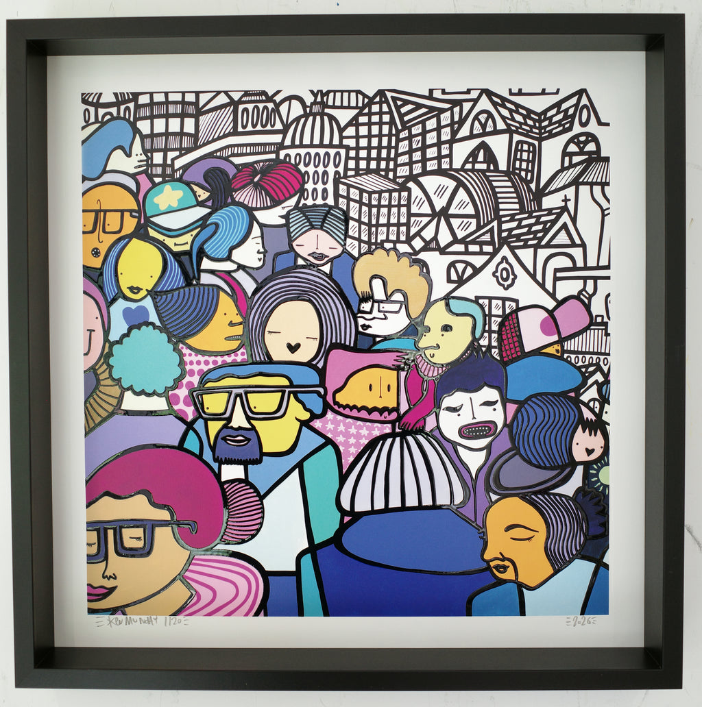 Happy To Be Here - Textured Giclee Print