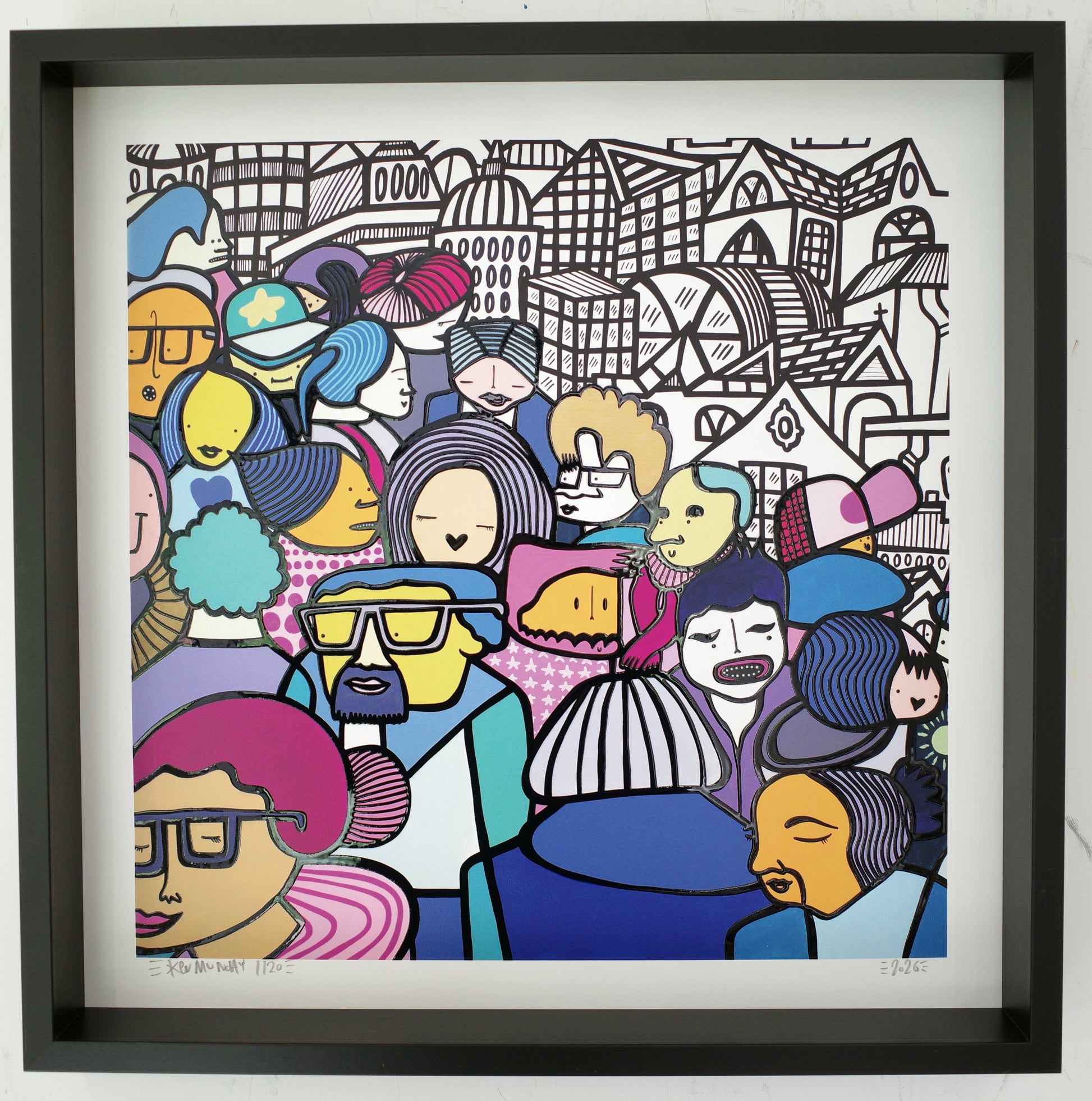 Happy To Be Here - Textured Giclee Print