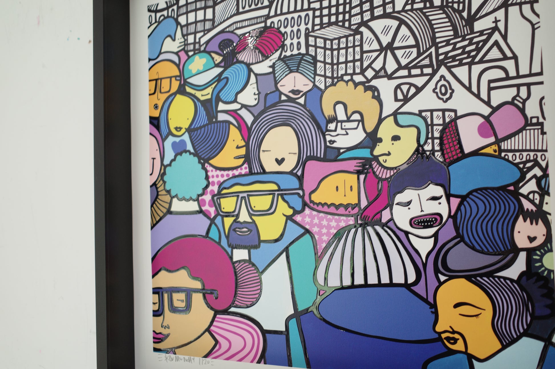 Happy To Be Here - Textured Giclee Print