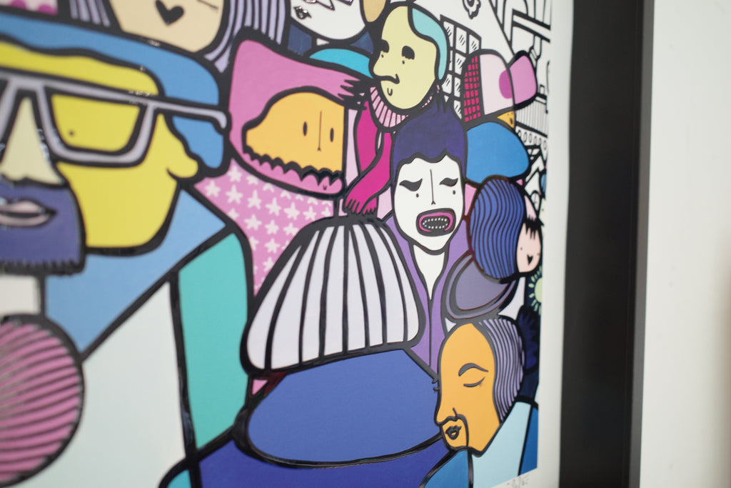 Happy To Be Here - Textured Giclee Print