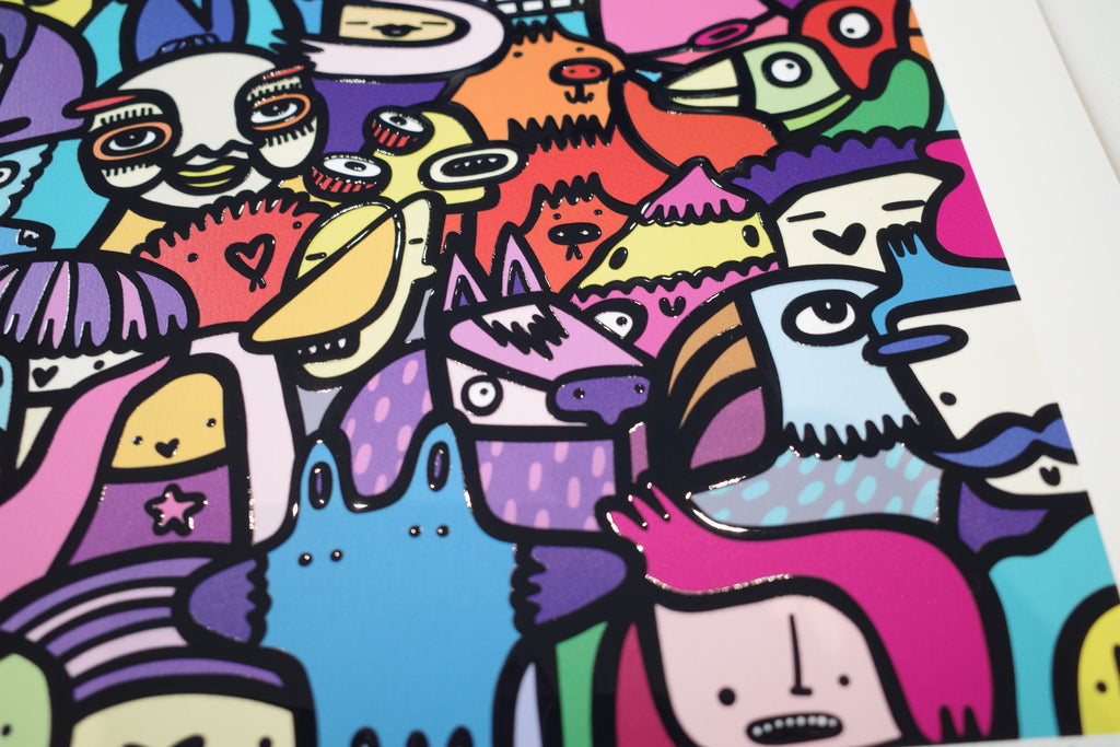 Big Night Out - Textured Giclee Print