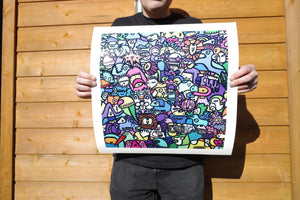 Symbiotic Citizens - Textured Giclee Print