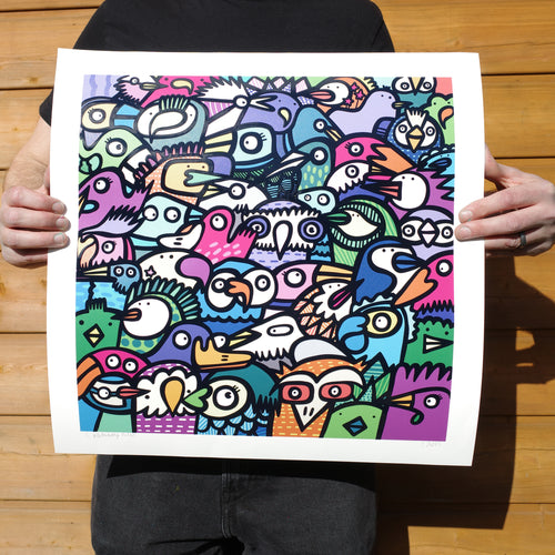 All The Birds - Textured Giclee Print