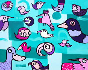 Harmonious Birds - Original painting