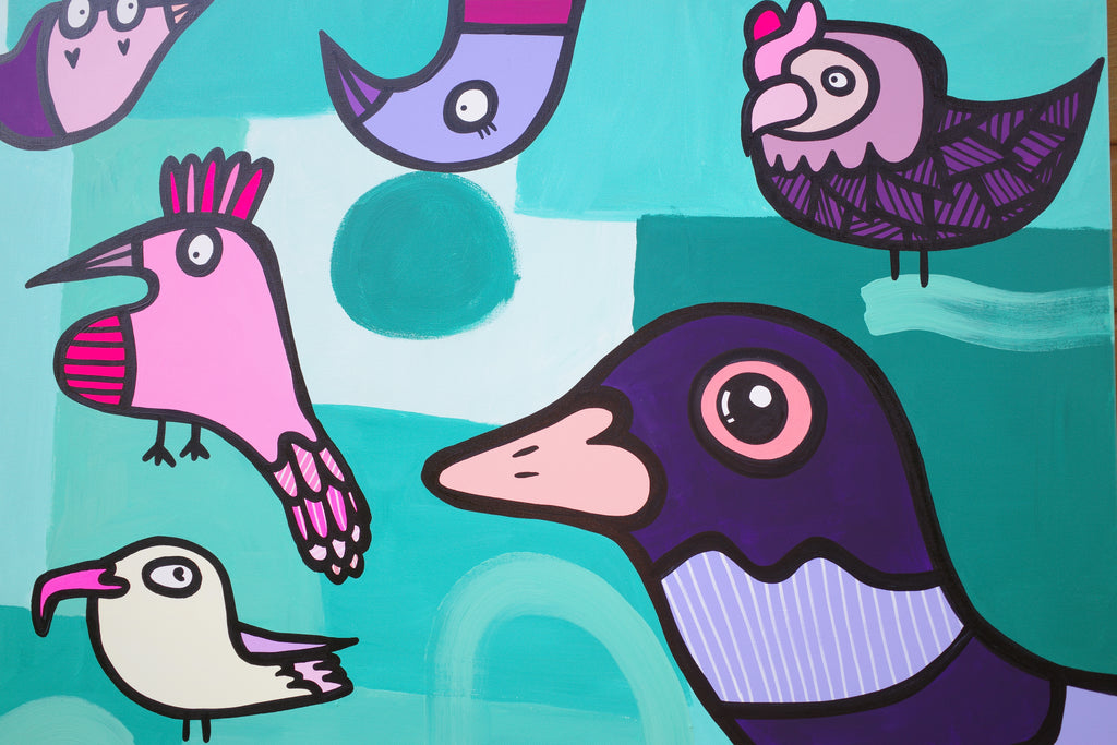 Harmonious Birds - Original painting