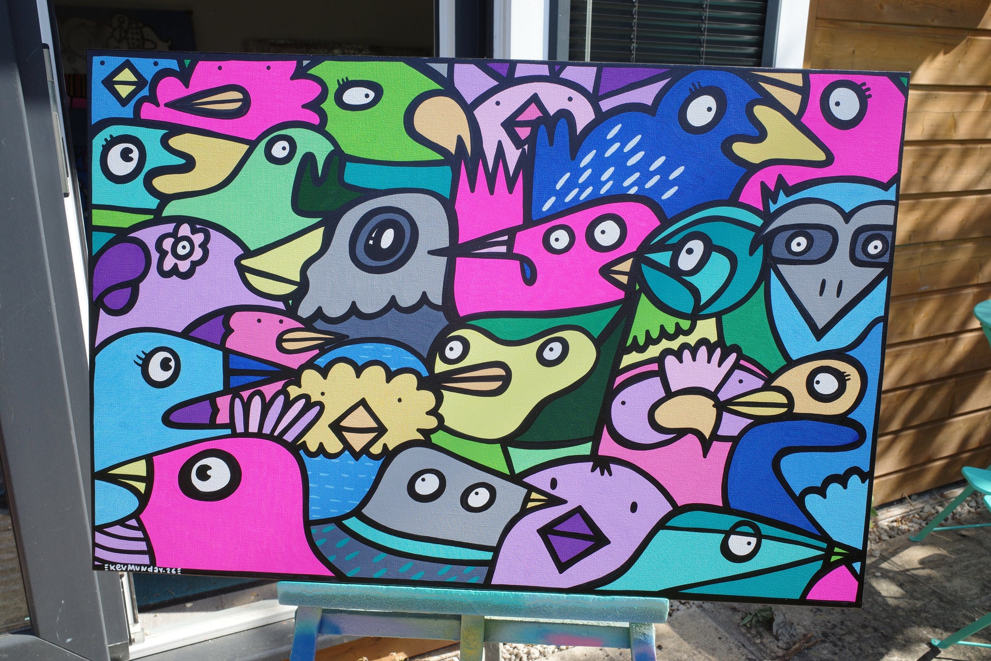 Cheerful Flock - Original Painting
