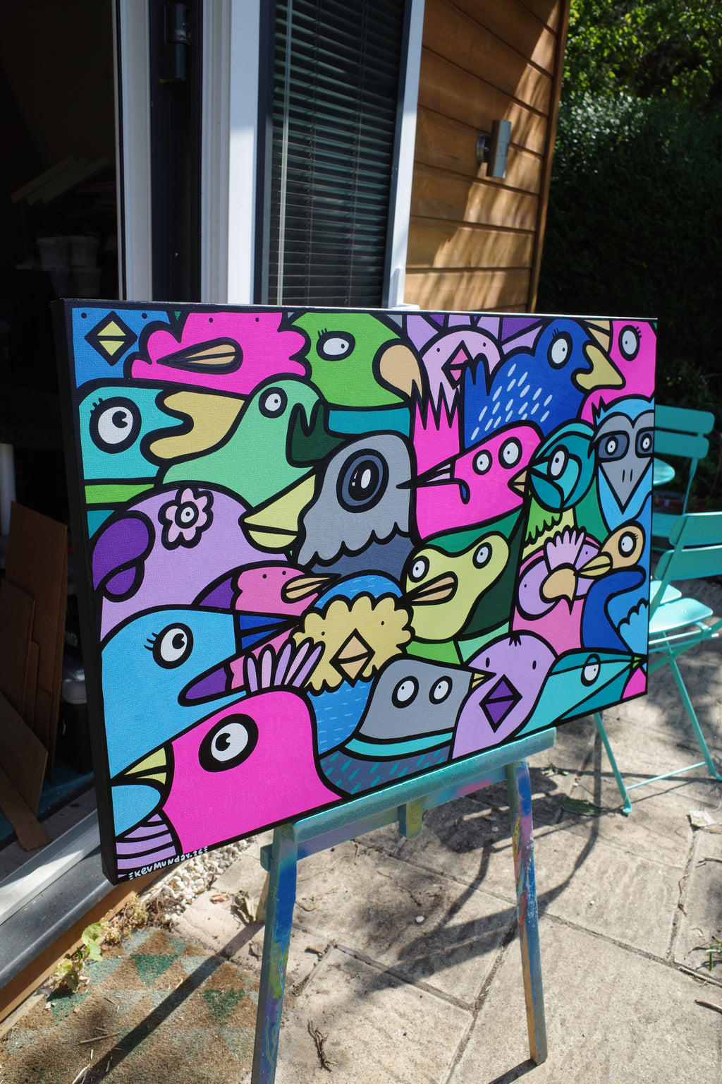Cheerful Flock - Original Painting