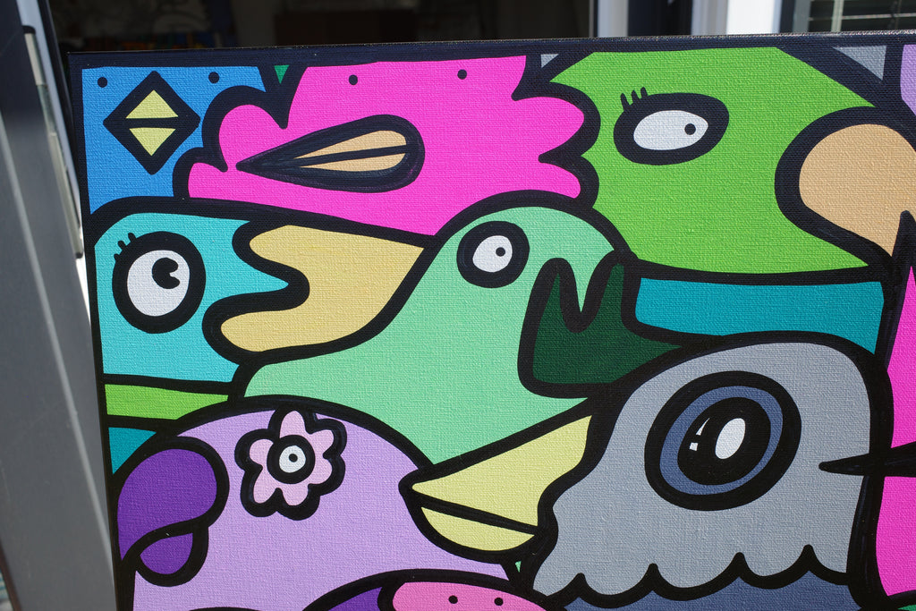 Cheerful Flock - Original Painting