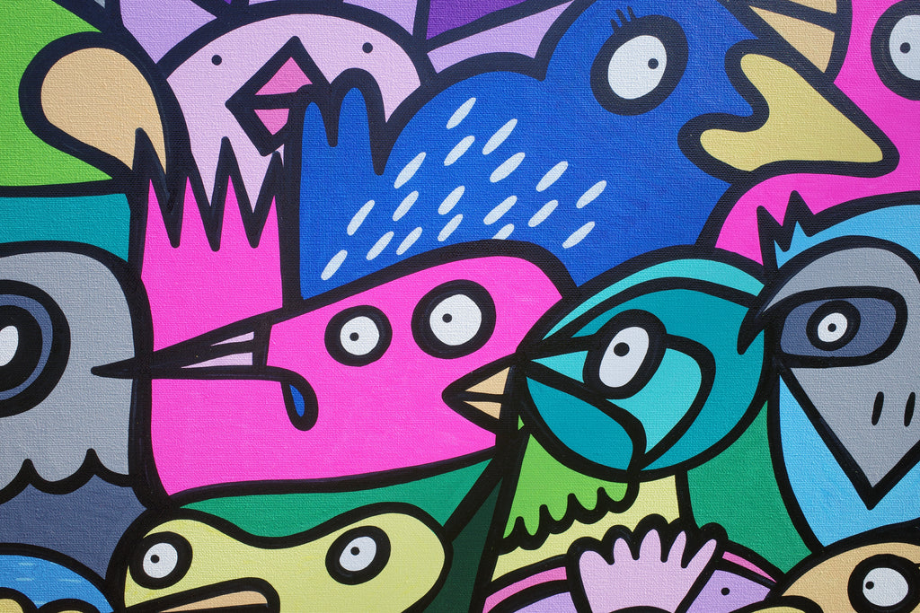 Cheerful Flock - Original Painting