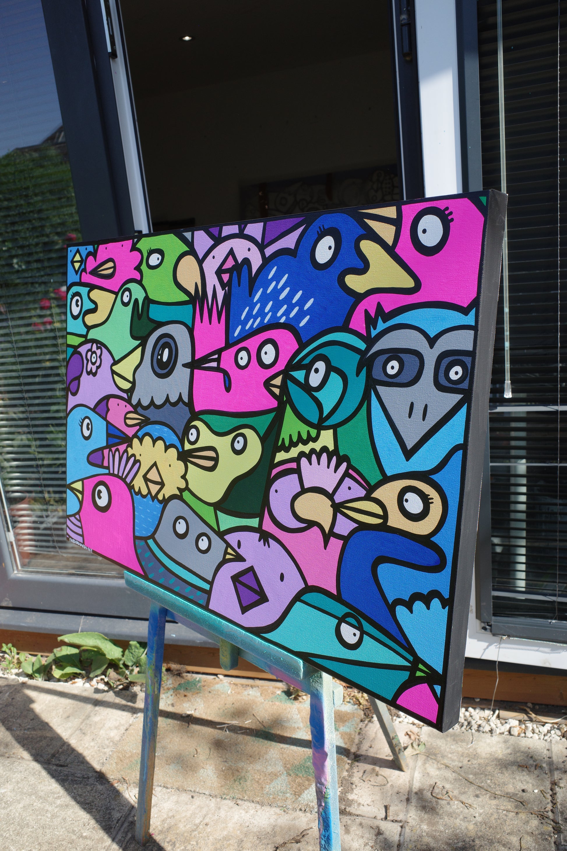Cheerful Flock - Original Painting