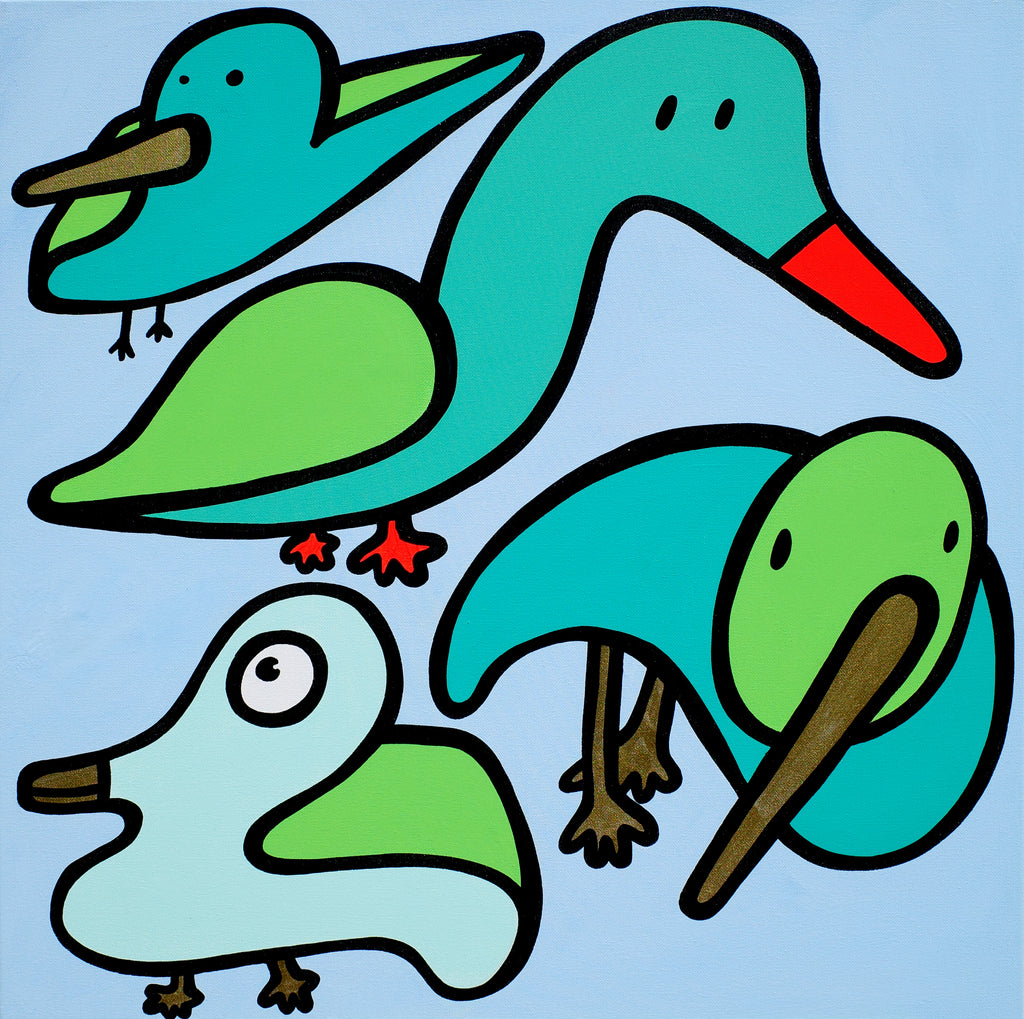 Four Ducks - Original Painting