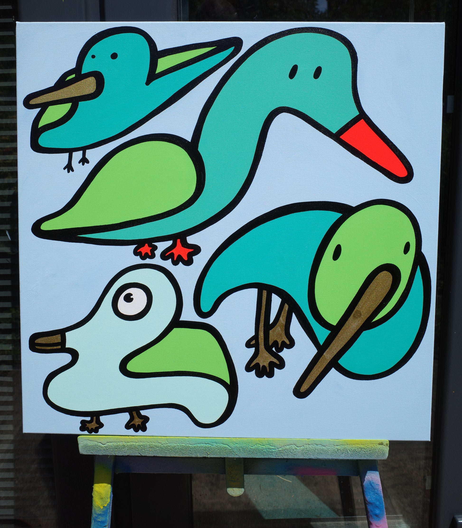 Four Ducks - Original Painting