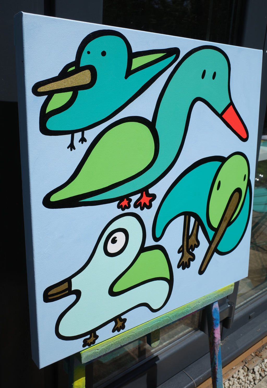 Four Ducks - Original Painting