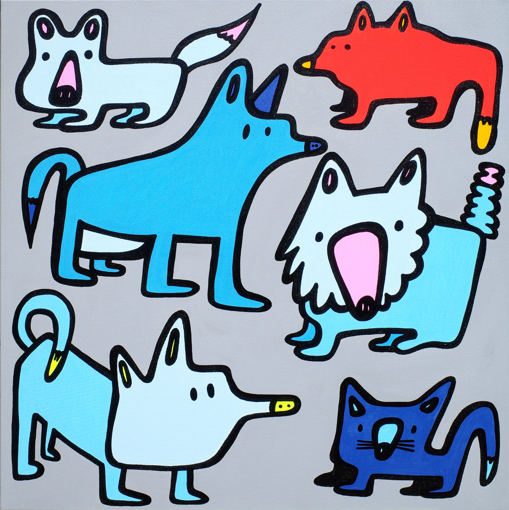 Six Foxes - Original Painting