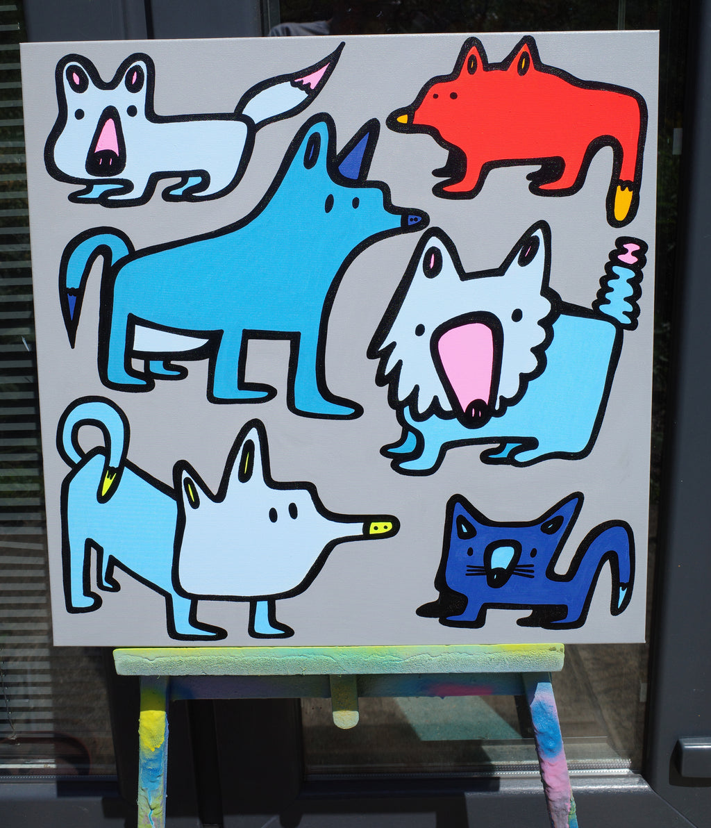 Six Foxes - Original Painting