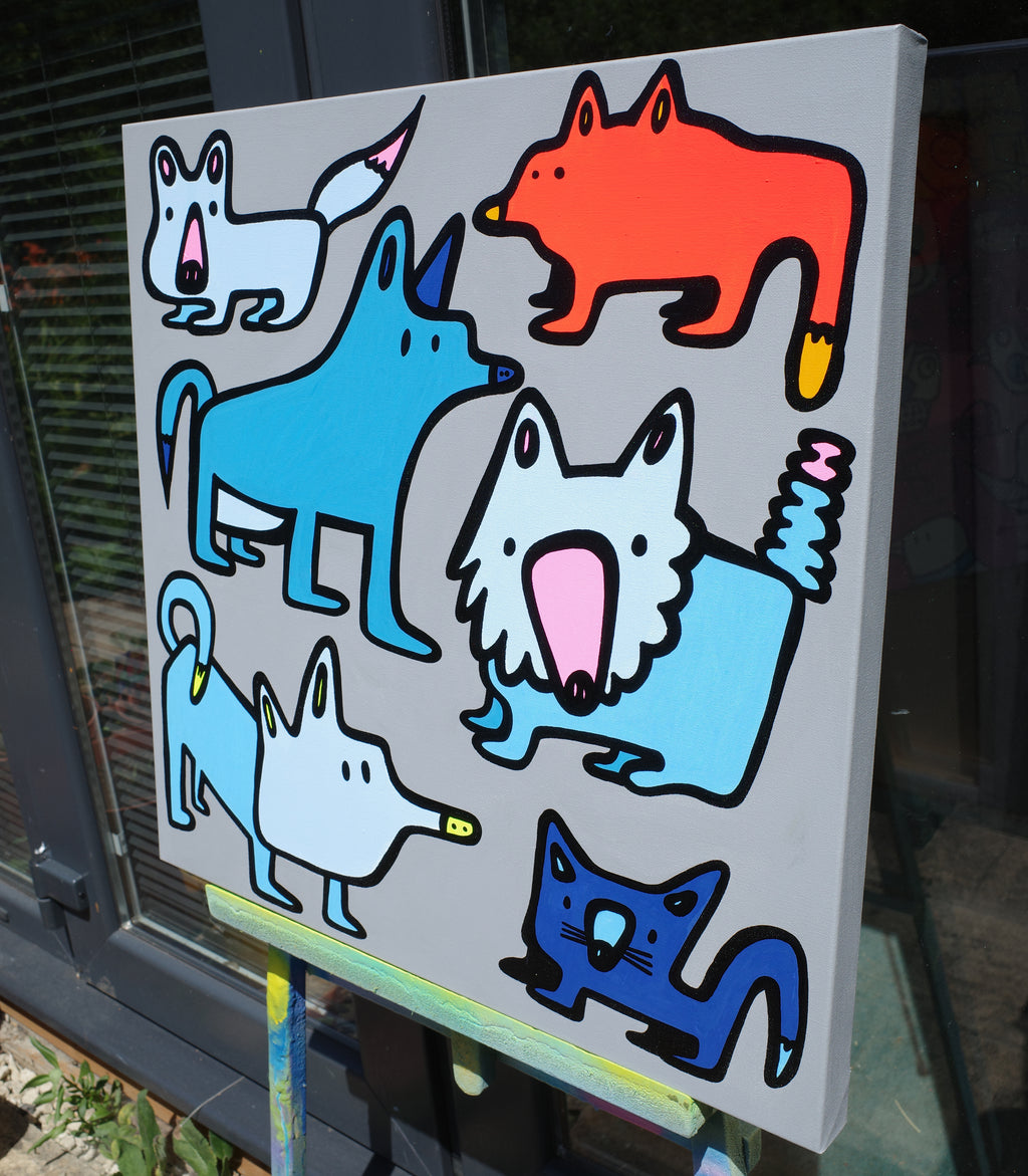 Six Foxes - Original Painting
