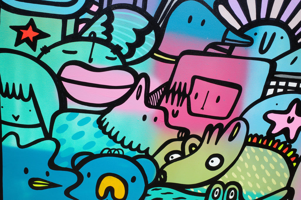 Joining the Crowd - Original Painting